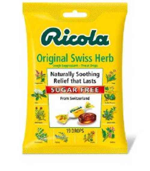 DOT Foods - Kraft Foods Inc 36602019209 - Ricola Cough Suppressant Throat Drops Sugar Free Original Swiss Herb - 1/Bag
