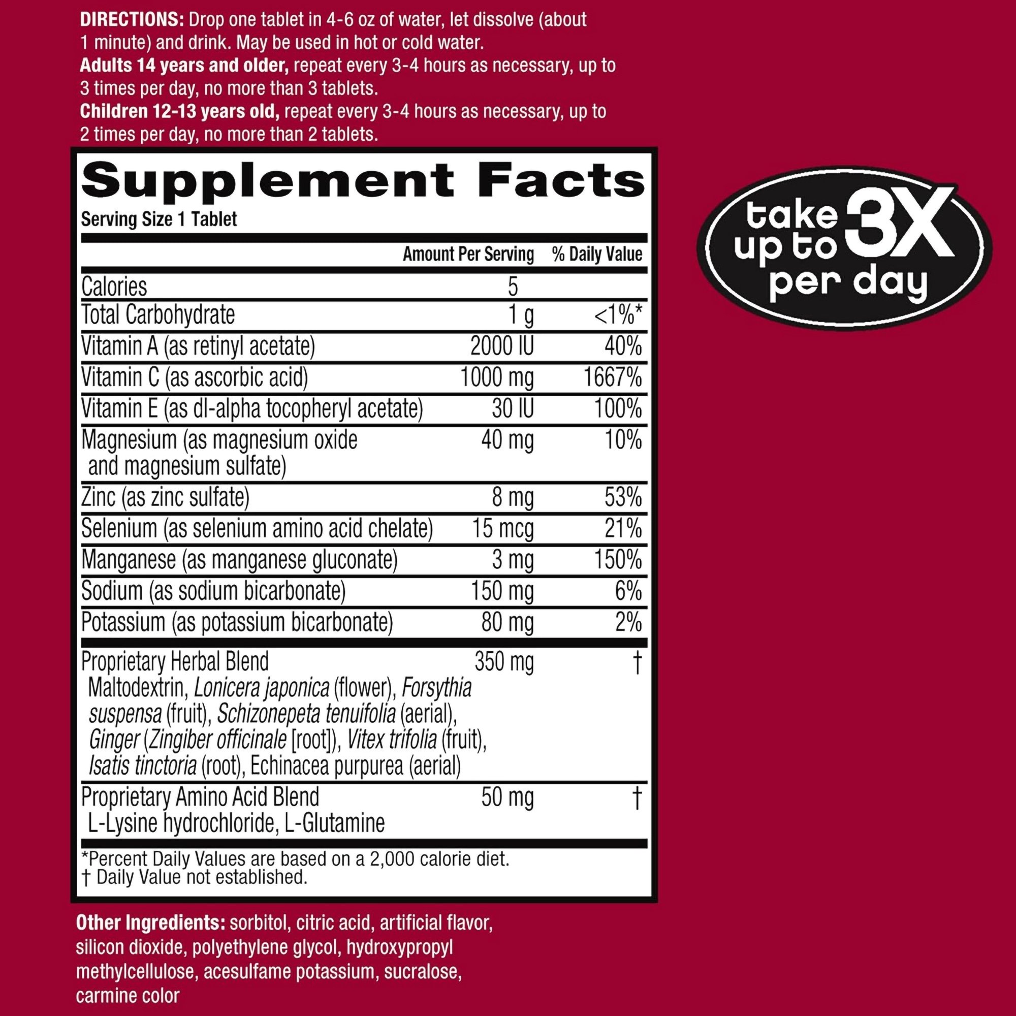 Reckitt Benckiser 64786510094 - Airborne® Original Immune Support Supplement Effervescent Tablets, Strawberry - 1/Box