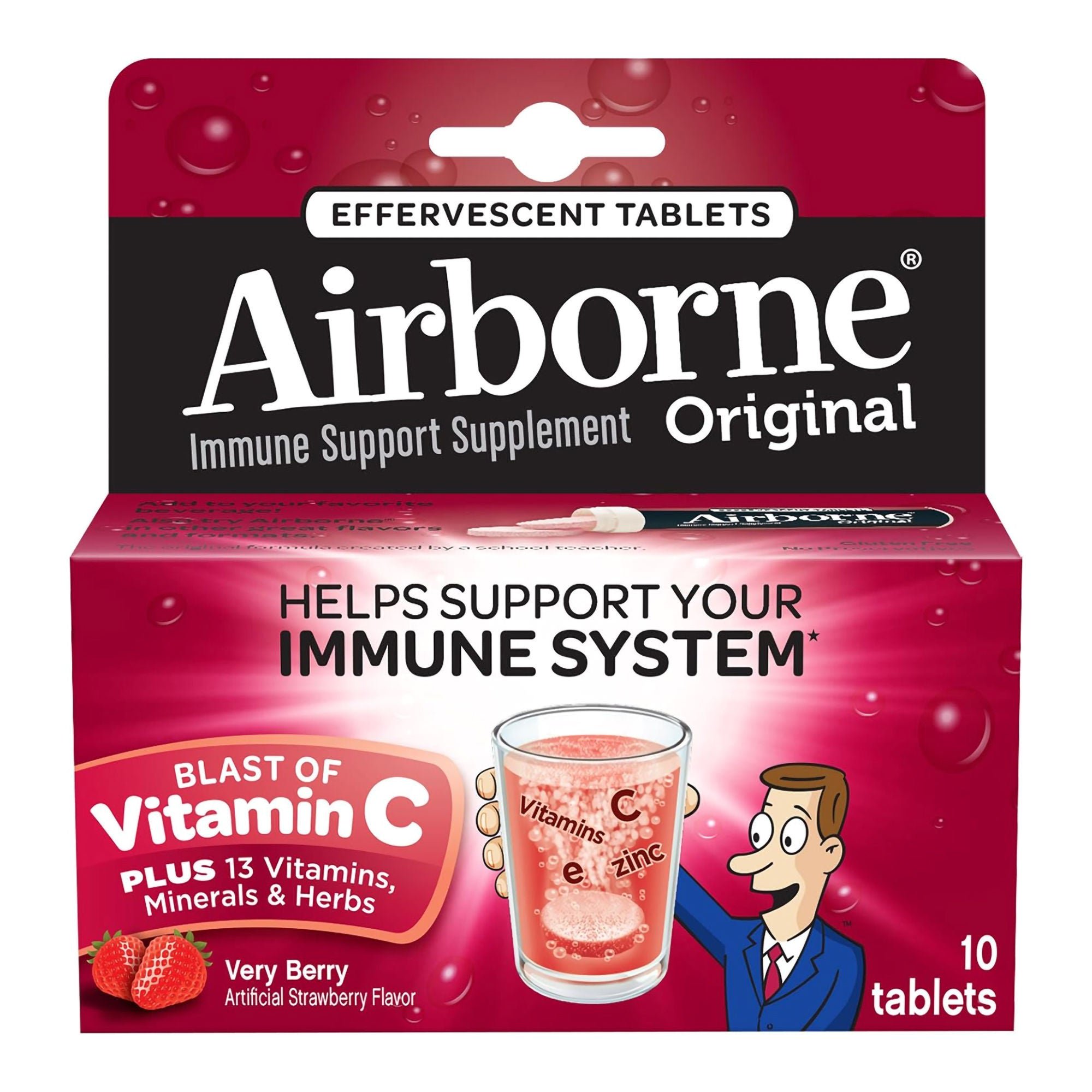 Reckitt Benckiser - 64786510094 Airborne® Original Immune Support Supplement Effervescent Tablets