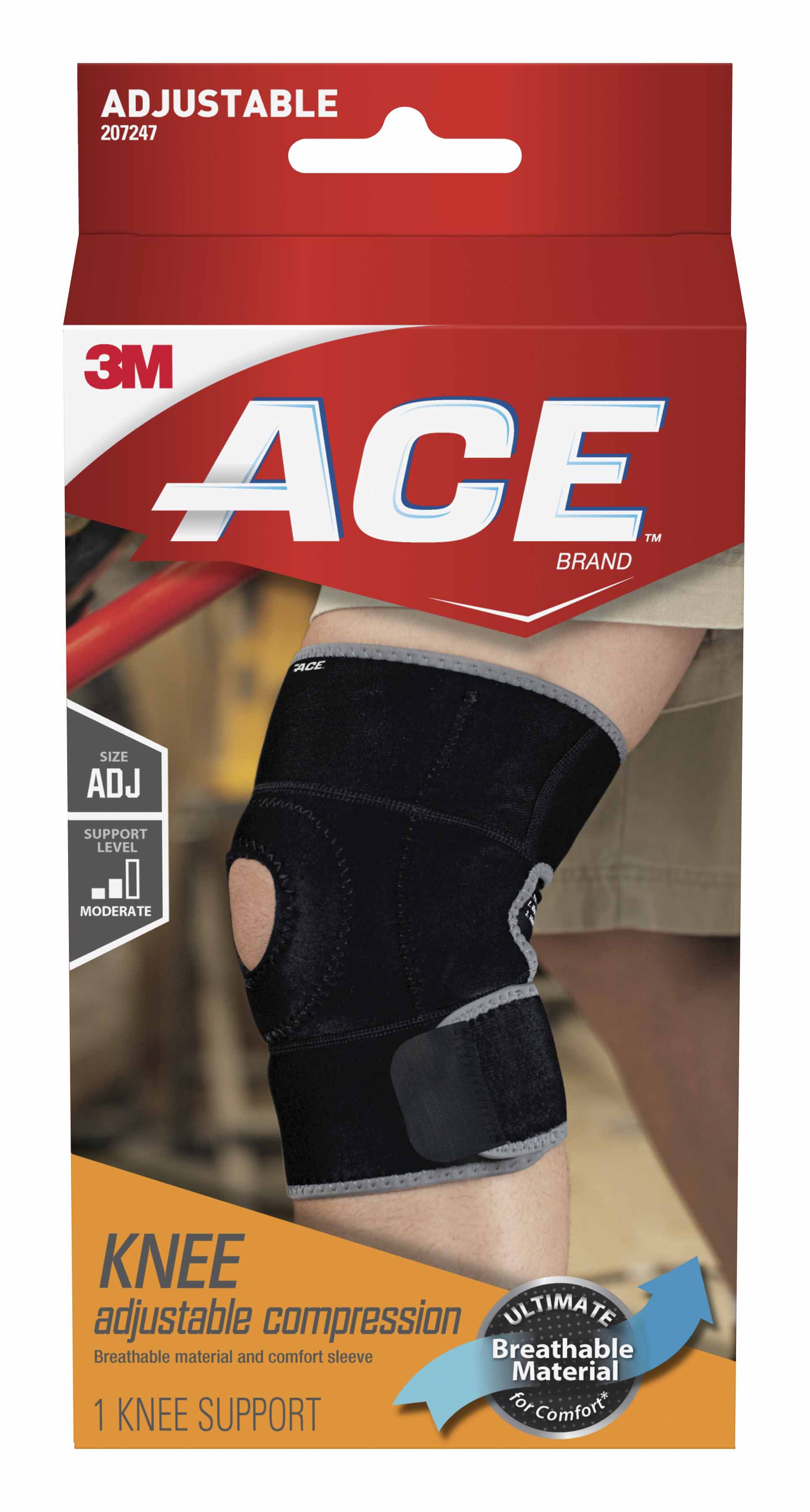 3M Company 05113119815 - 3M™ Ace™ Neoprene Open-Patella Compression Knee Support, One Size Fits Most - 1/Each
