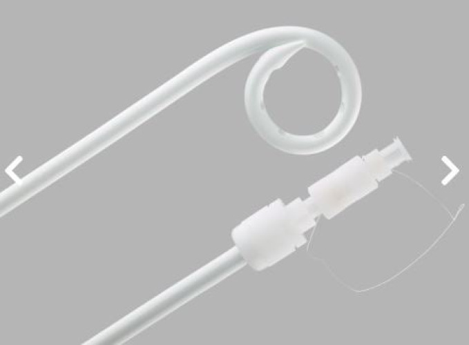 Cook Medical - G09768 Multipurpose Drainage Catheter 14 Fr. Mac-Loc Locking Loop Straight Style 45 cm Length