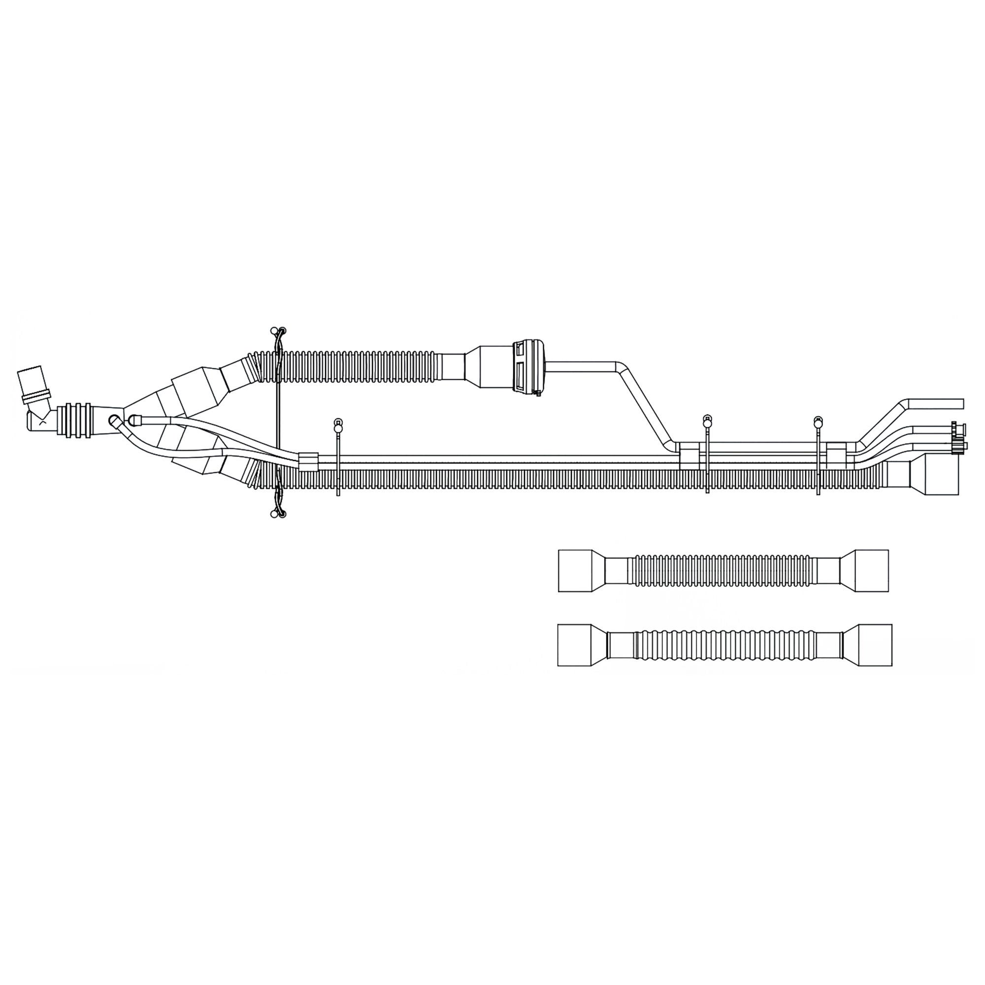Zoll Medical - 14859-001 Ventilator Circuit Corrugated Tube Without Breathing Bag Single Patient Use