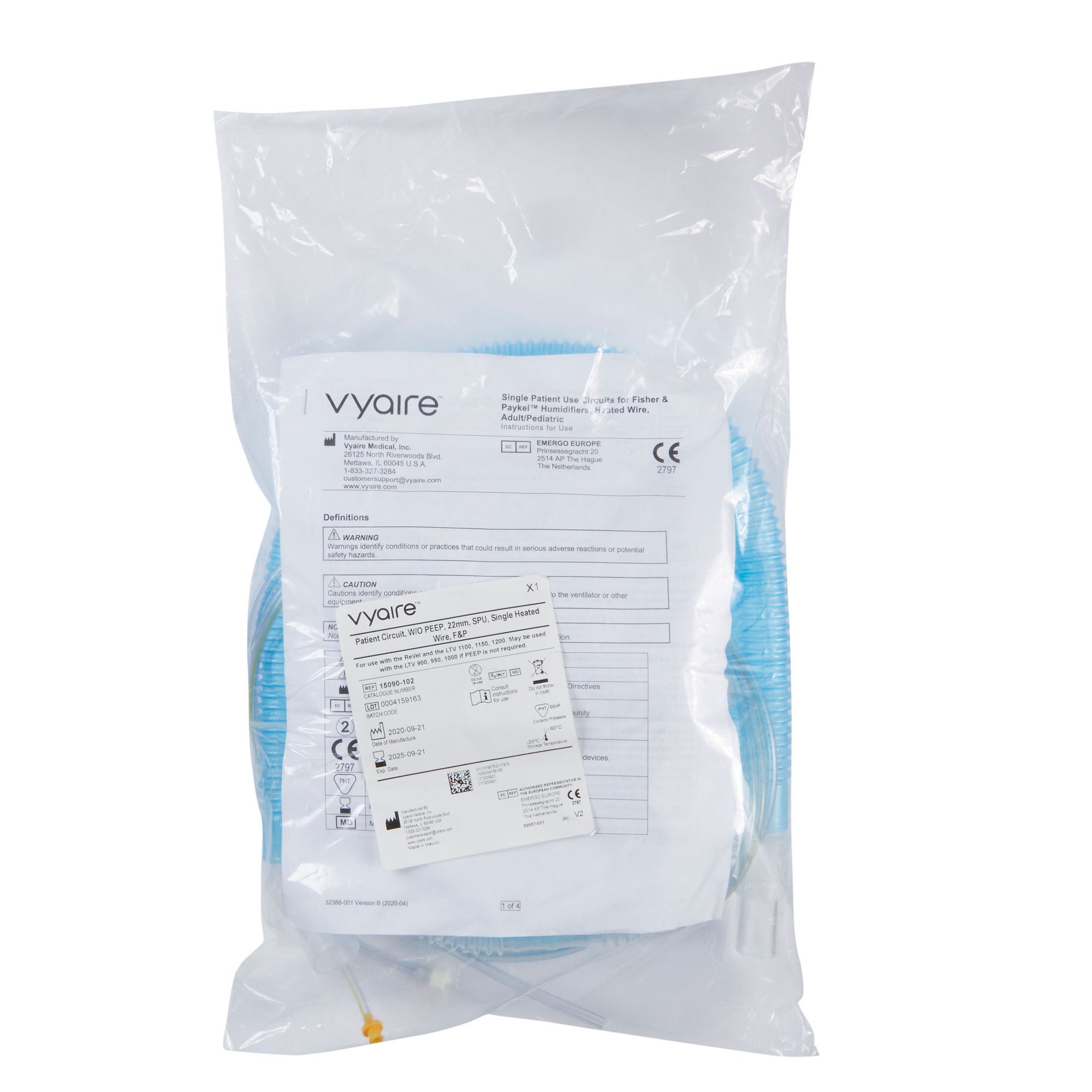Zoll Medical - 15090-102 Ventilator Circuit LTV Series Expandable Tube 66 Inch Tube Dual Limb Adult Without Breathing Bag Single Patient Use Heated Circuit