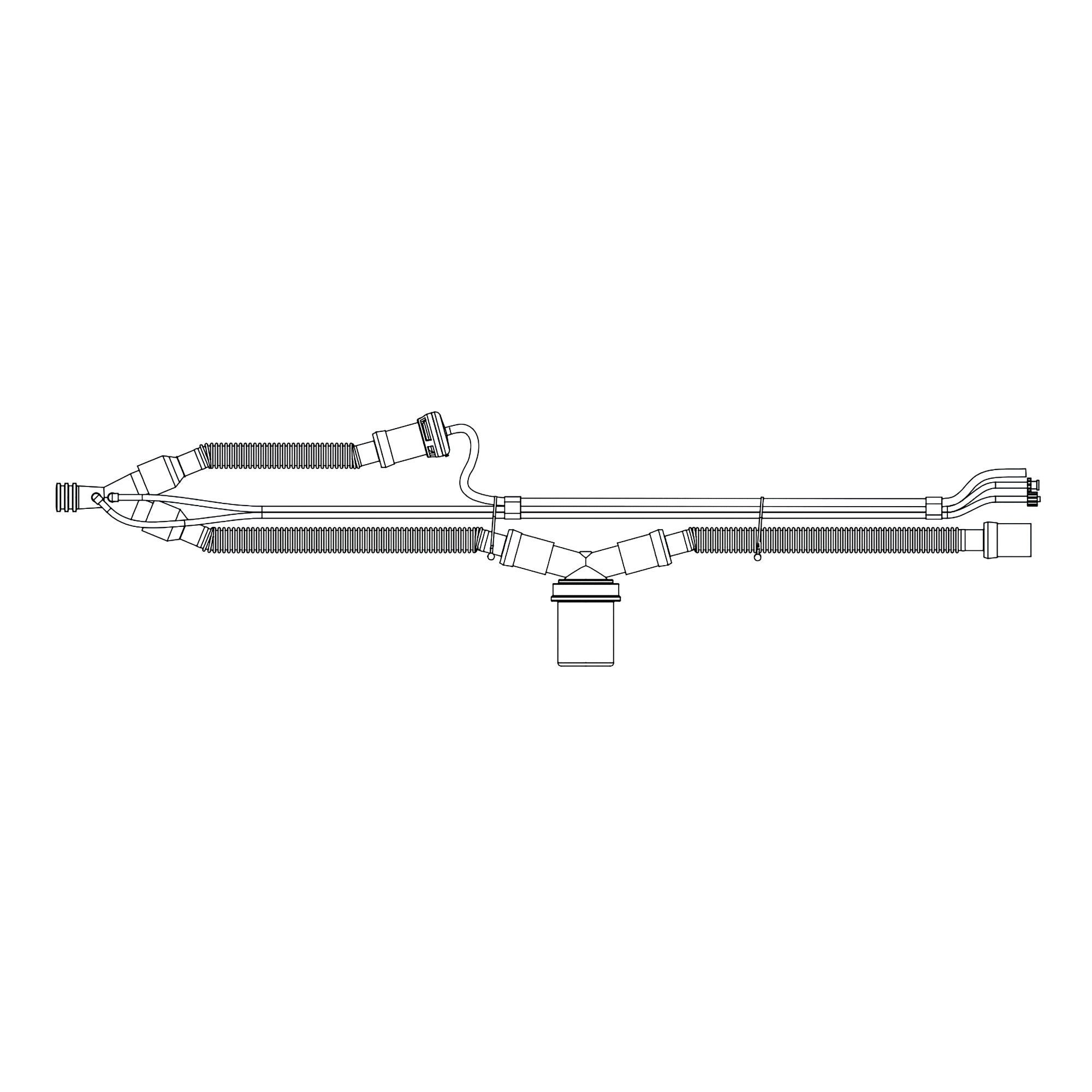Zoll Medical - 29662-001 Ventilator Circuit LTV Series Corrugated Tube 72 Inch Tube Dual Limb Pediatric Without Breathing Bag Single Patient Use