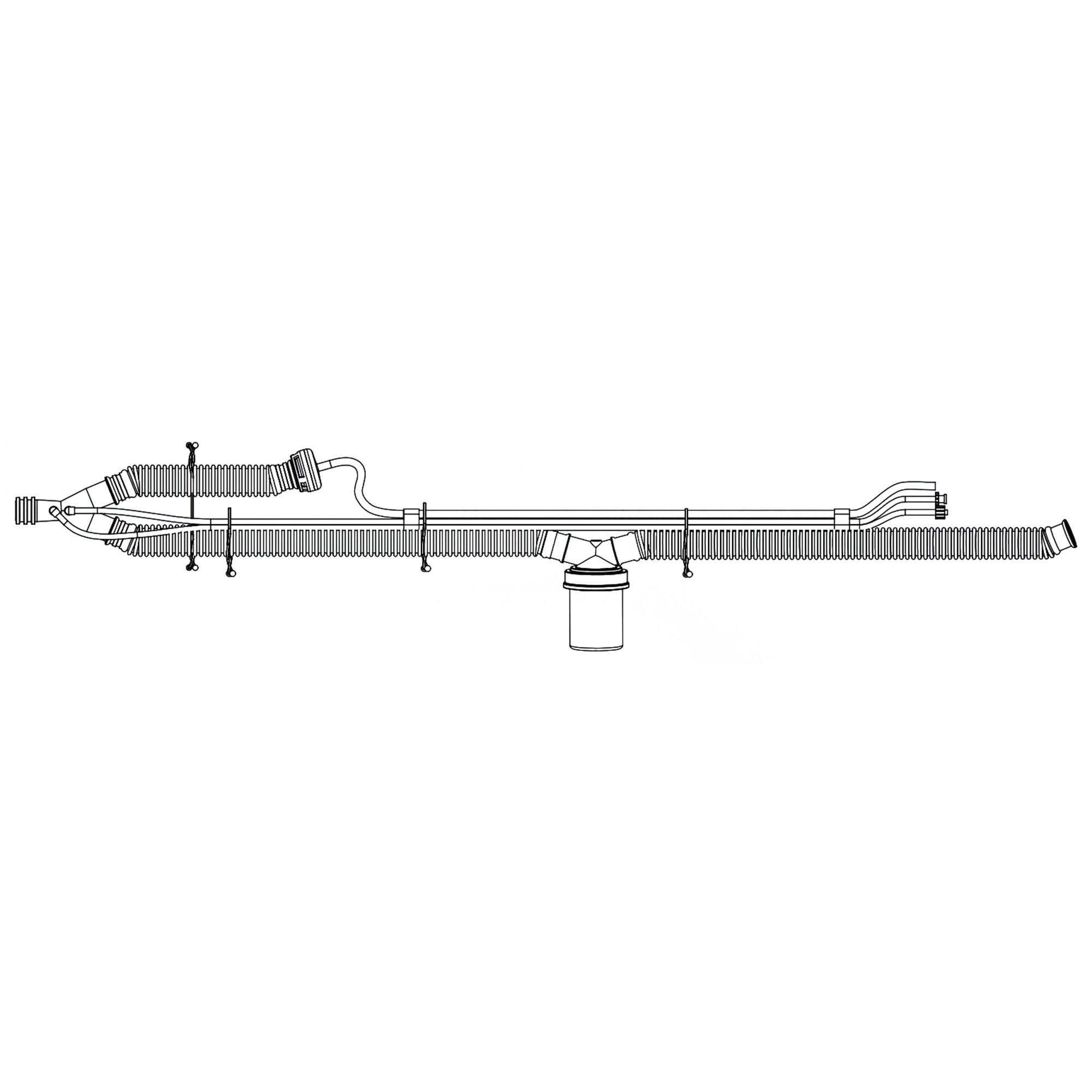Zoll Medical - 29663-001 Ventilator Circuit LTV Series Corrugated Tube 72 Inch Tube Dual Limb Adult Without Breathing Bag Single Patient Use