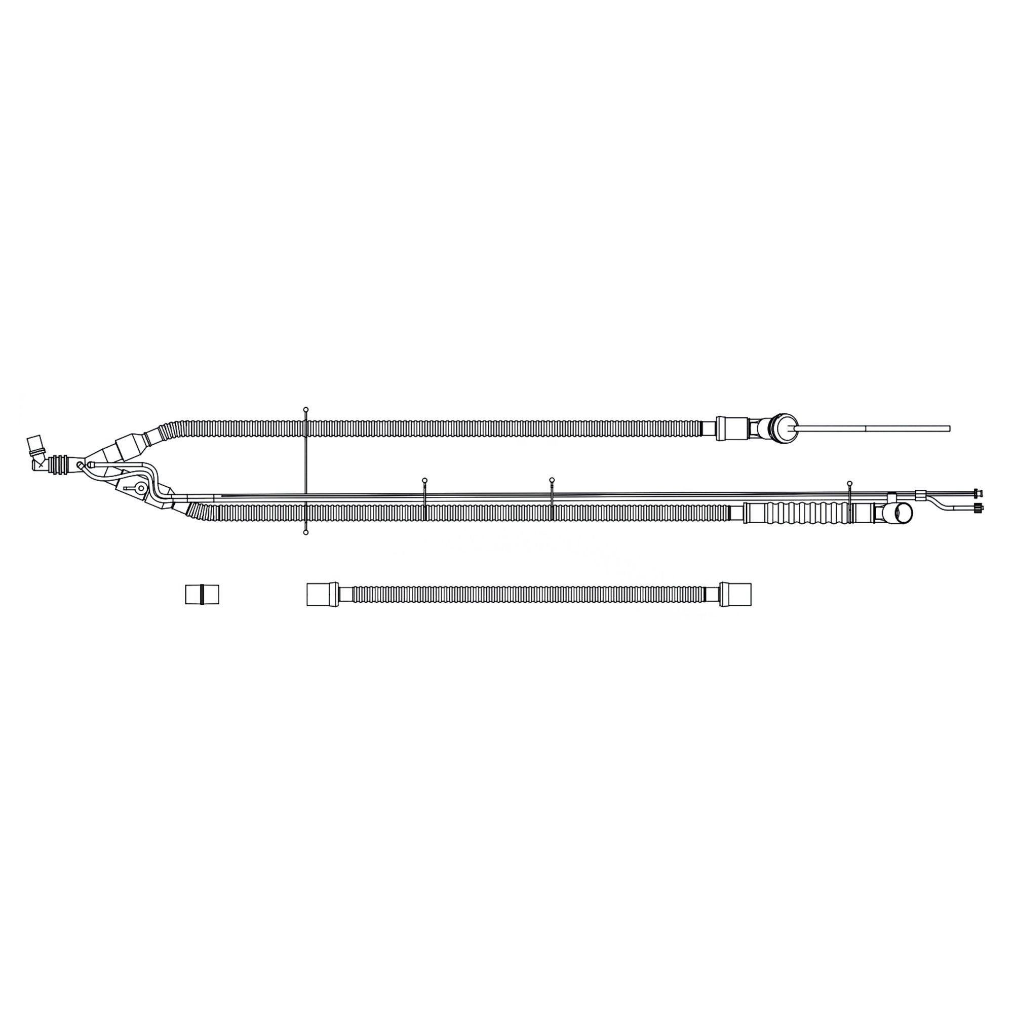 Zoll Medical - 15091-104 Ventilator Circuit LTV Series Corrugated Tube 66 Inch Tube Dual Limb Adult Without Breathing Bag Single Patient Use