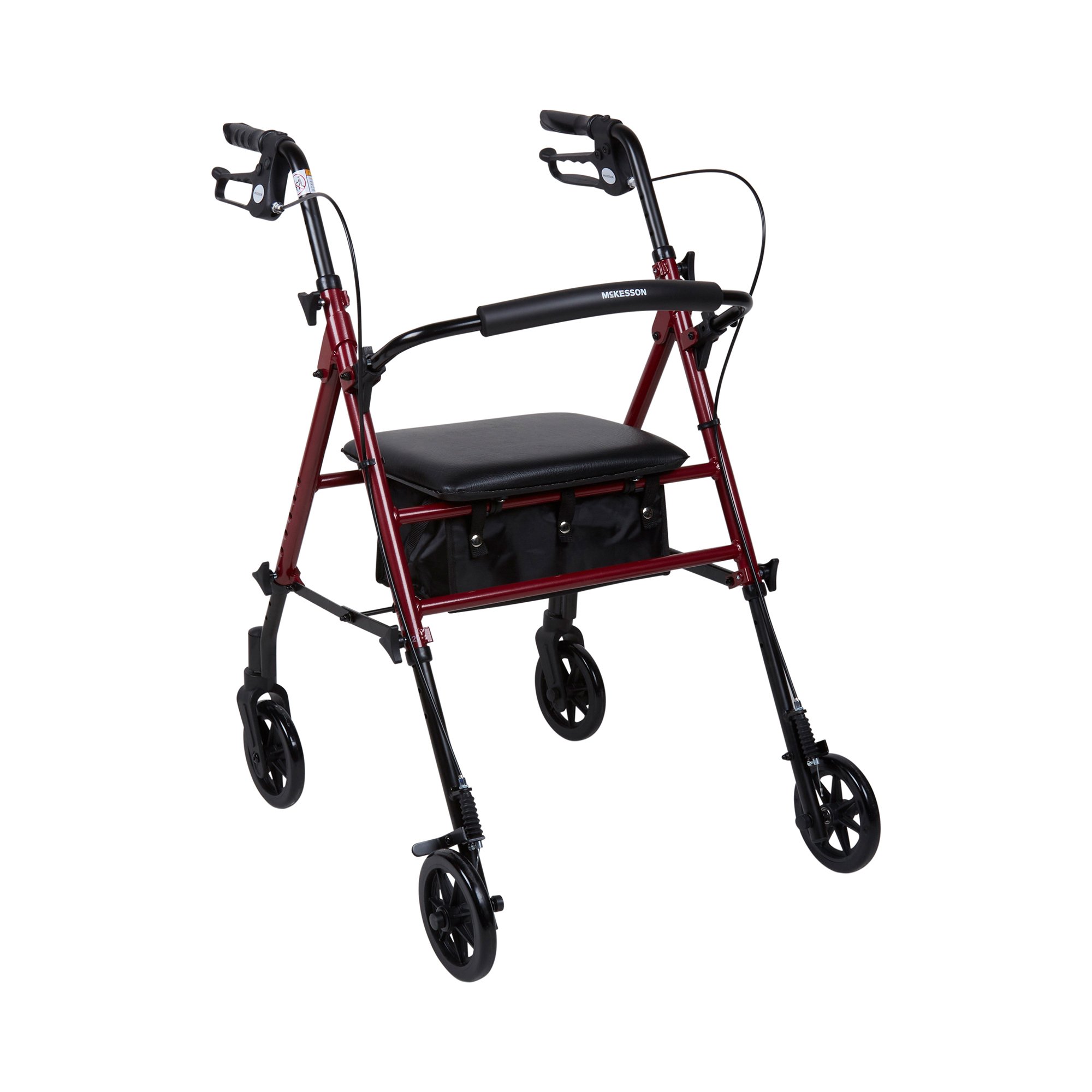McKesson Brand - 146-RTL10261RD McKesson Four-Wheel Rollator
