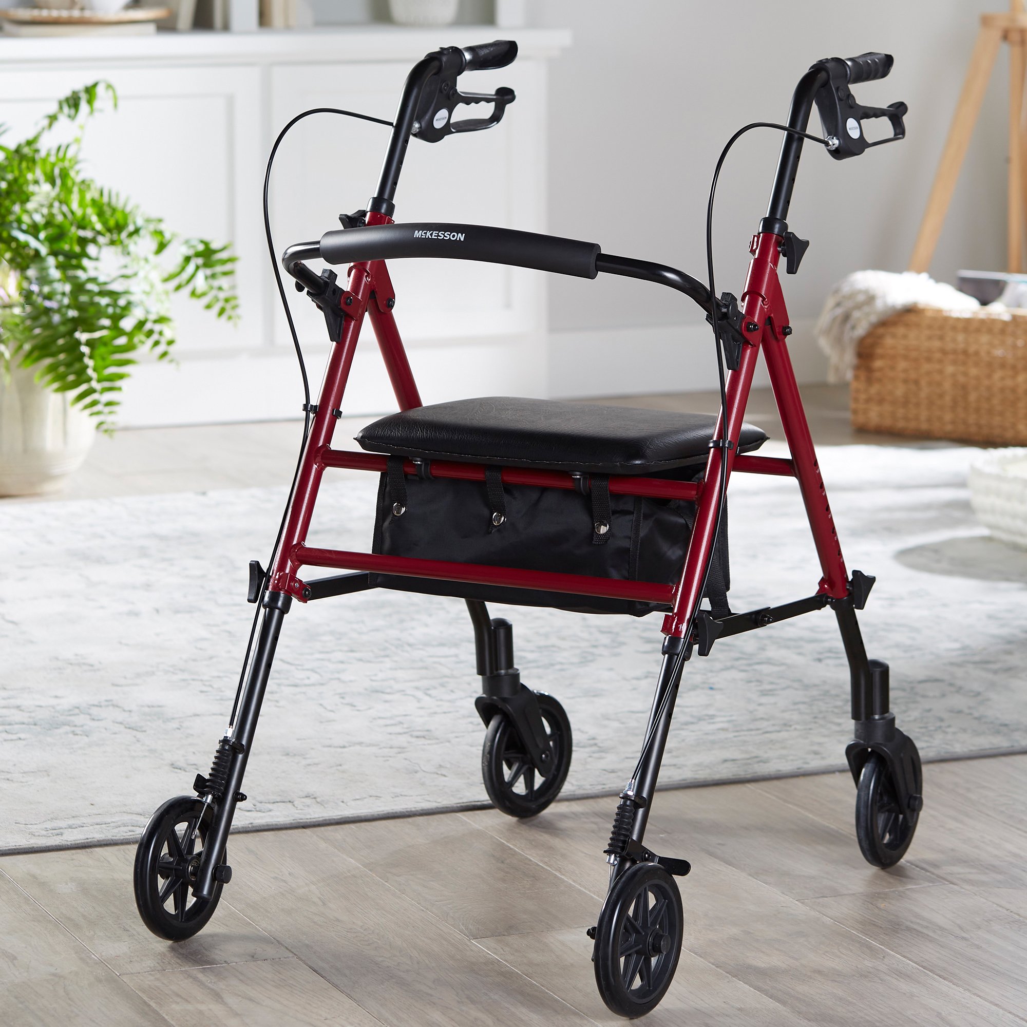 McKesson Brand 146-RTL10261RD - McKesson Four-Wheel Rollator - 1/Each