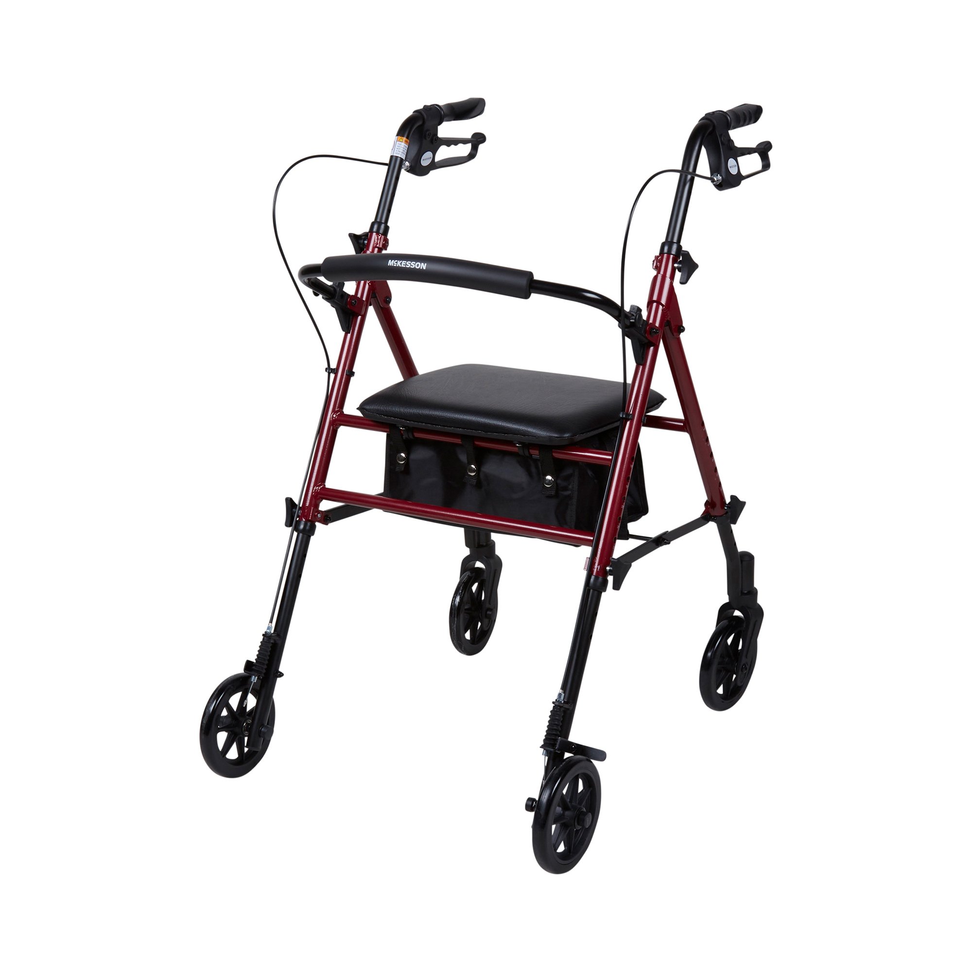 McKesson Brand - 146-RTL10261RD McKesson Four-Wheel Rollator