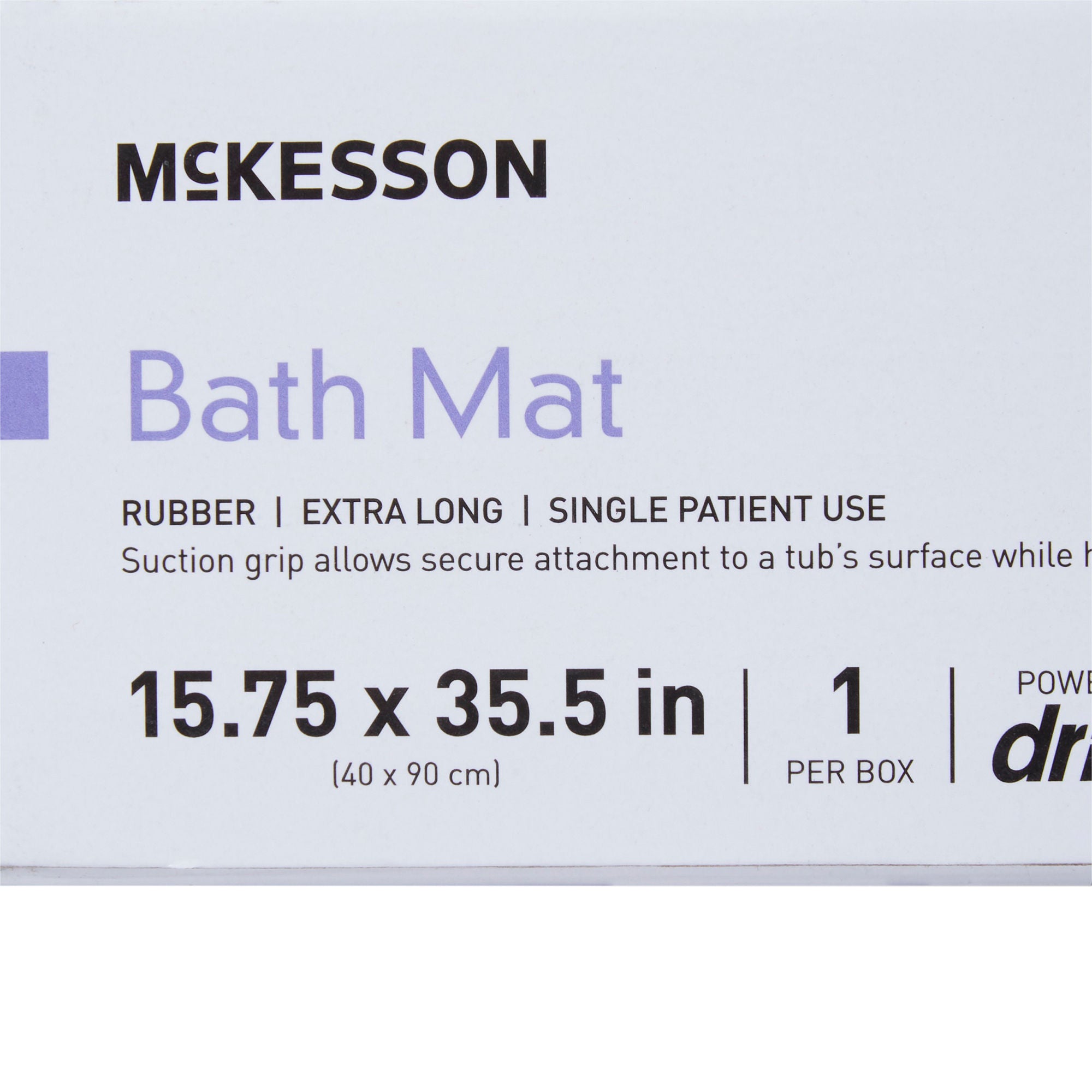 McKesson Brand - 146-12950 Non-Slip Bath Mat McKesson Rubber 15-3/4 X 35-1/2 Inch