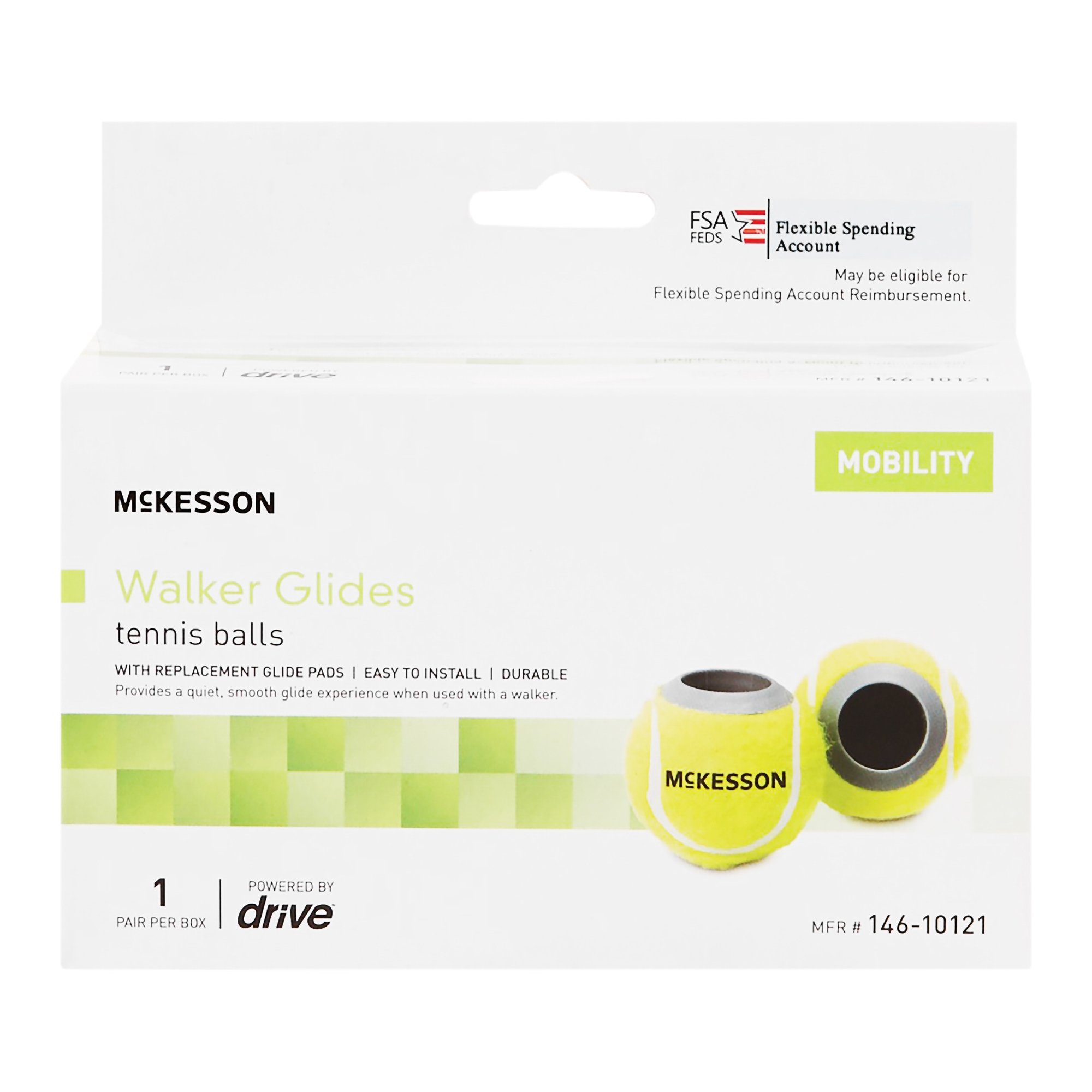 McKesson Brand - 146-10121 McKesson Tennis Ball Glide Pads