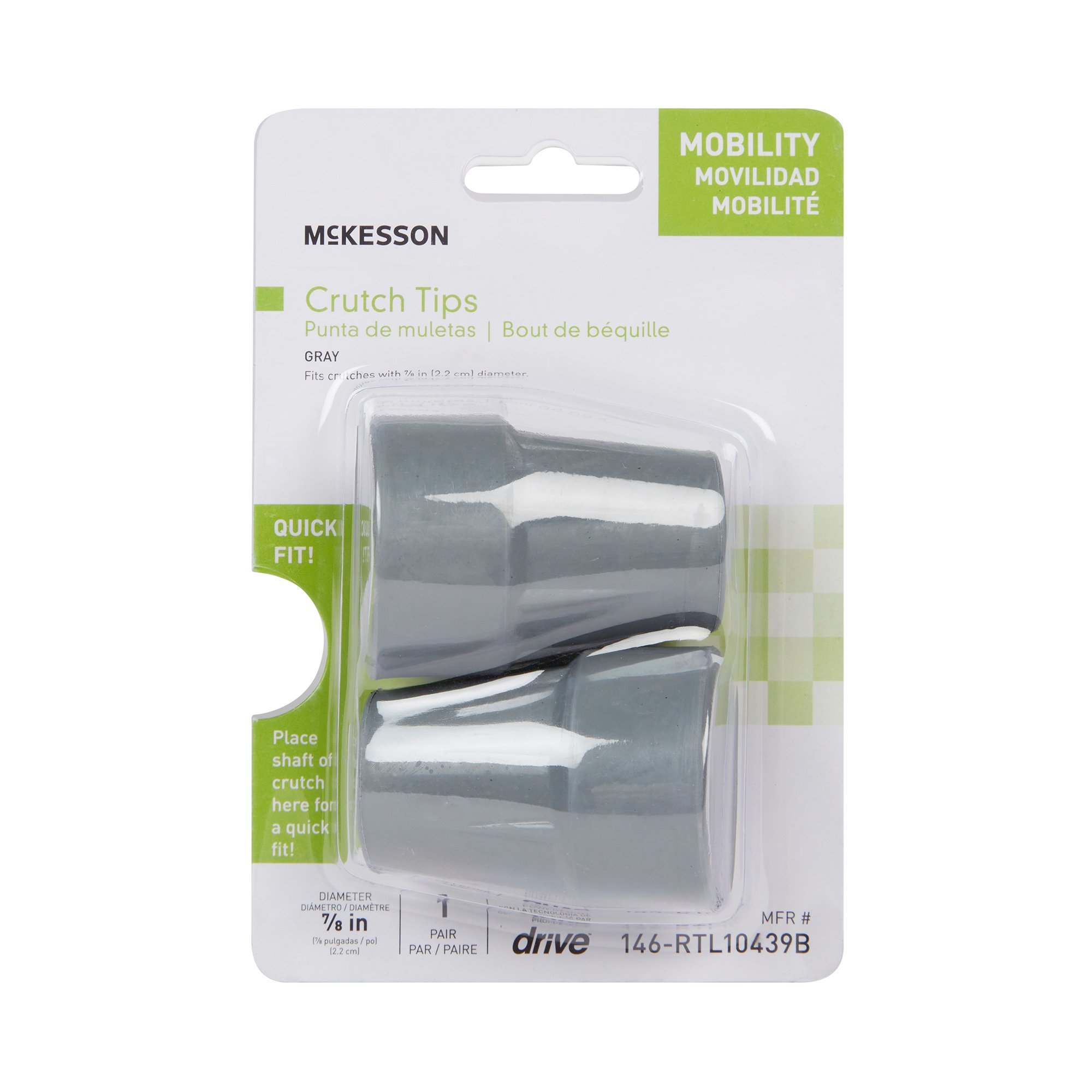 McKesson Brand - 146-RTL10439B McKesson Crutch Tips