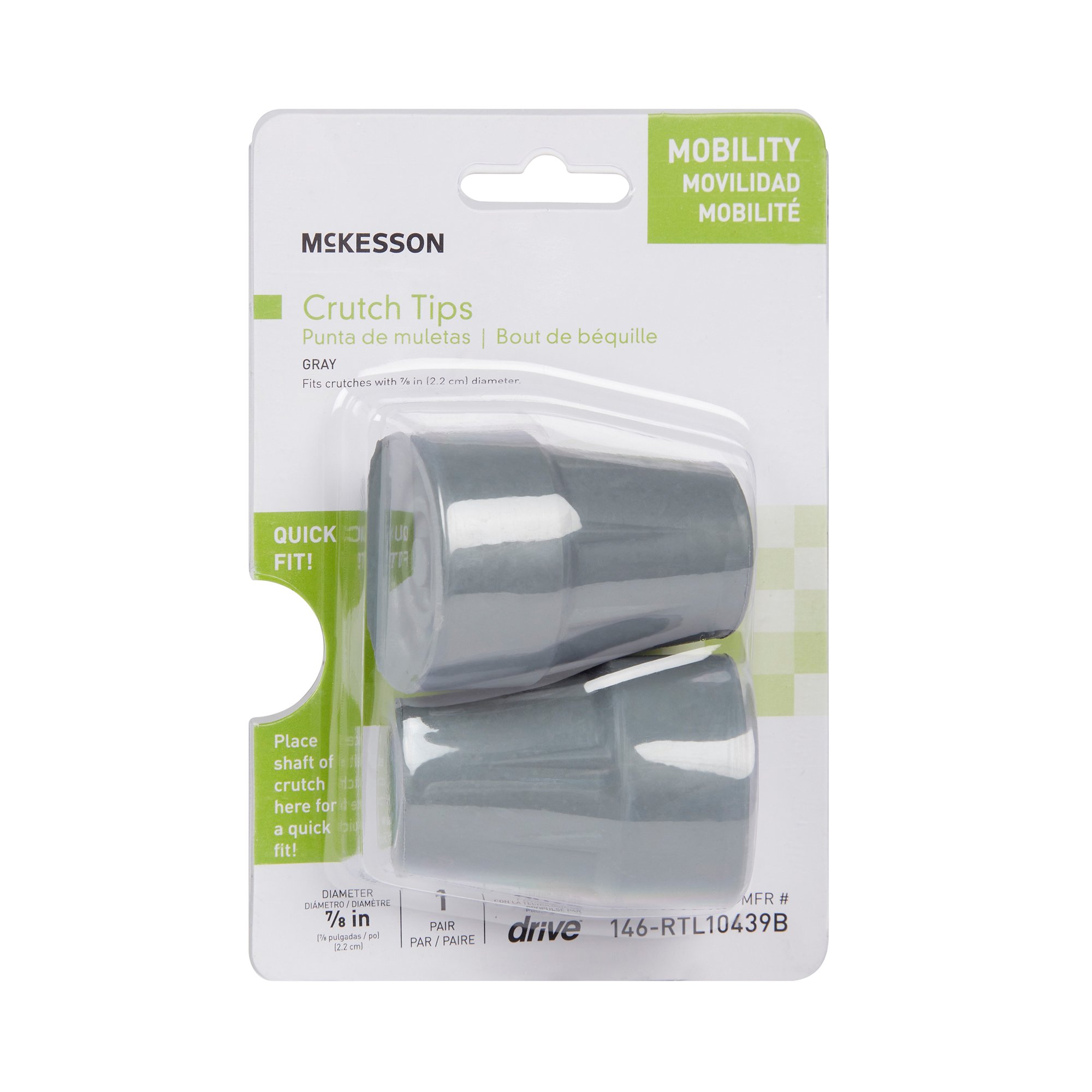 McKesson Brand 146-RTL10439B - McKesson Crutch Tips - 1/Box, 10/Case