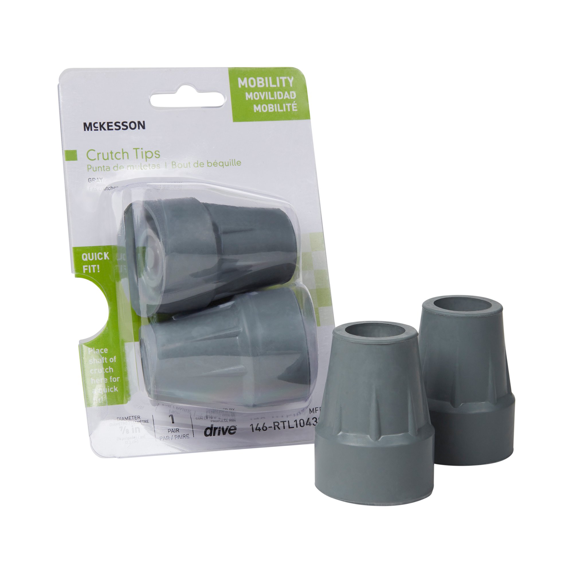 McKesson Brand - 146-RTL10439B McKesson Crutch Tips