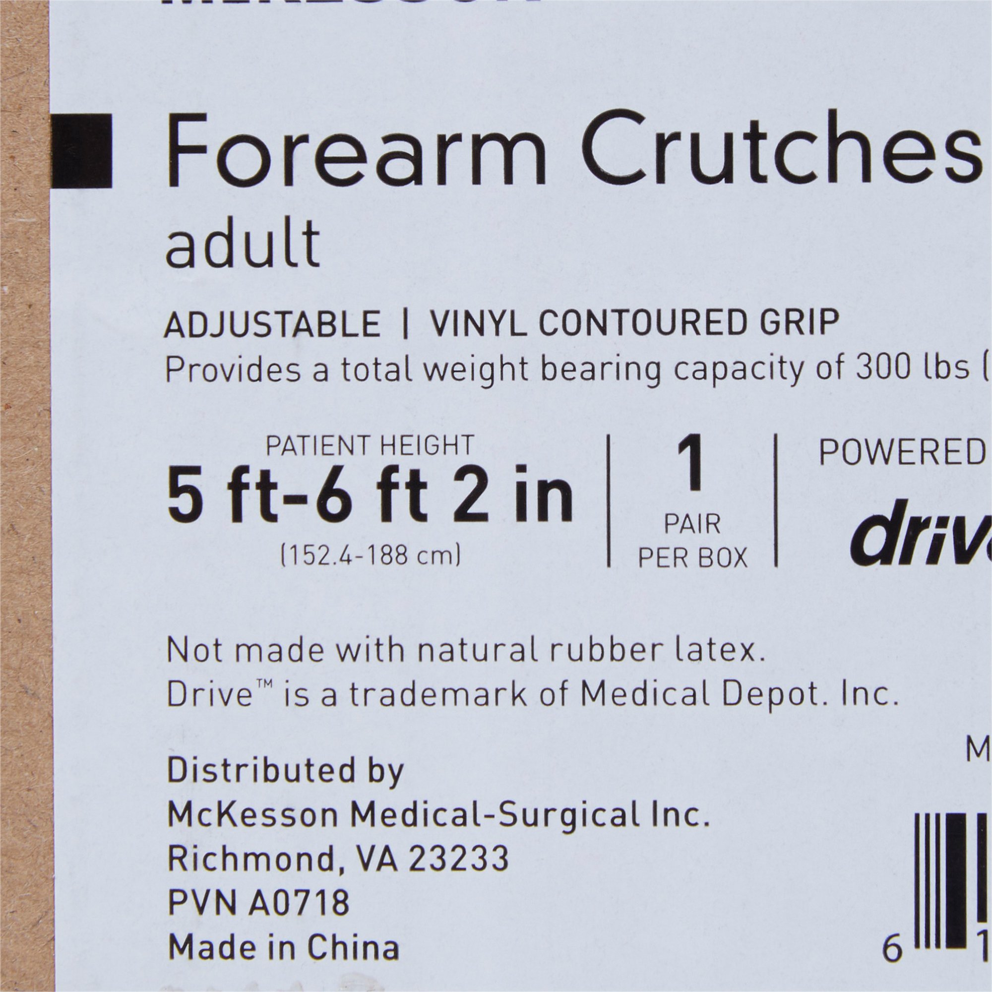 McKesson Brand 146-10403 - McKesson Forearm Crutch - 1/Box, 6/Case