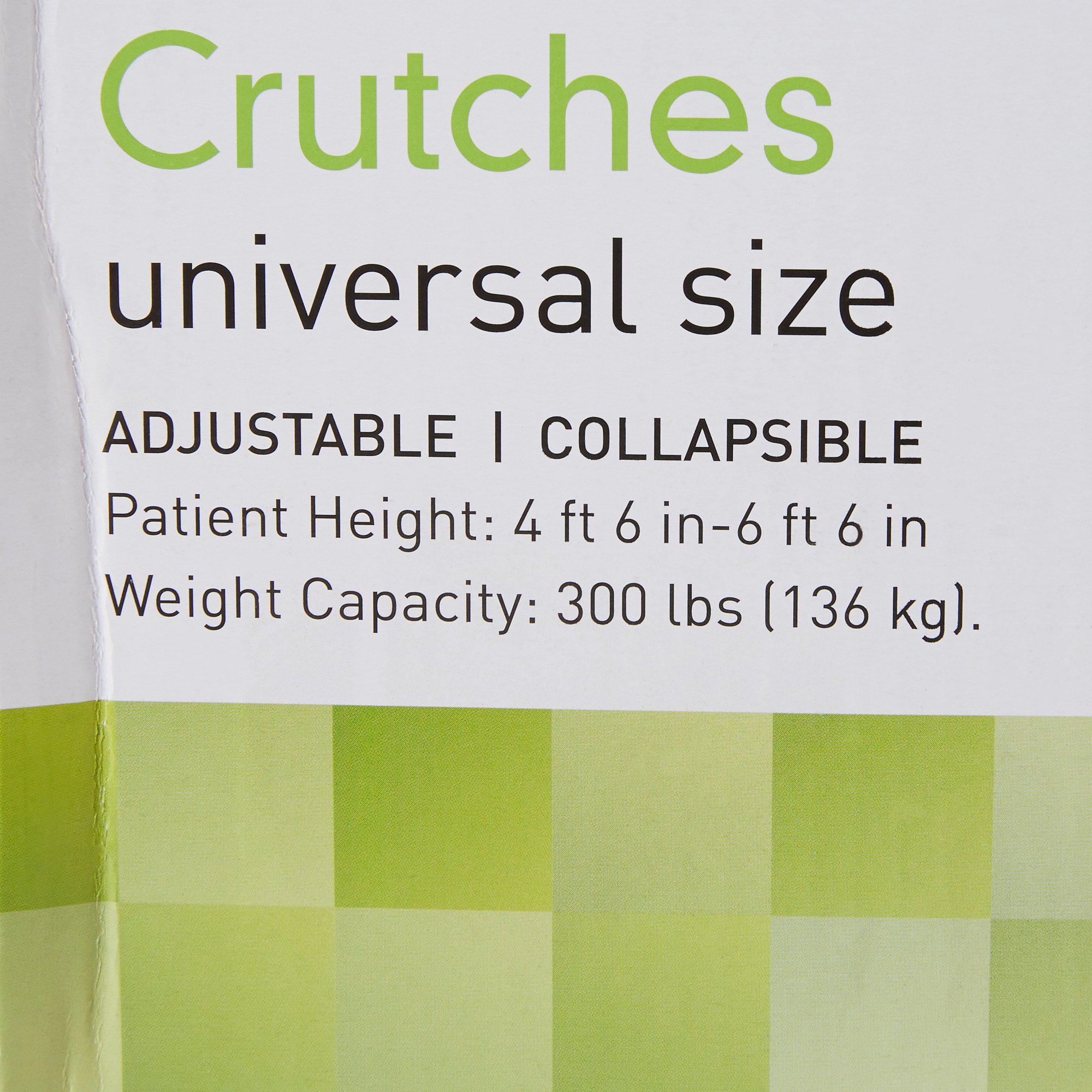 McKesson Brand 146-RTL10433 - McKesson Underarm Crutches, 4'6" – 6'6" - 1/Box, 8/Case