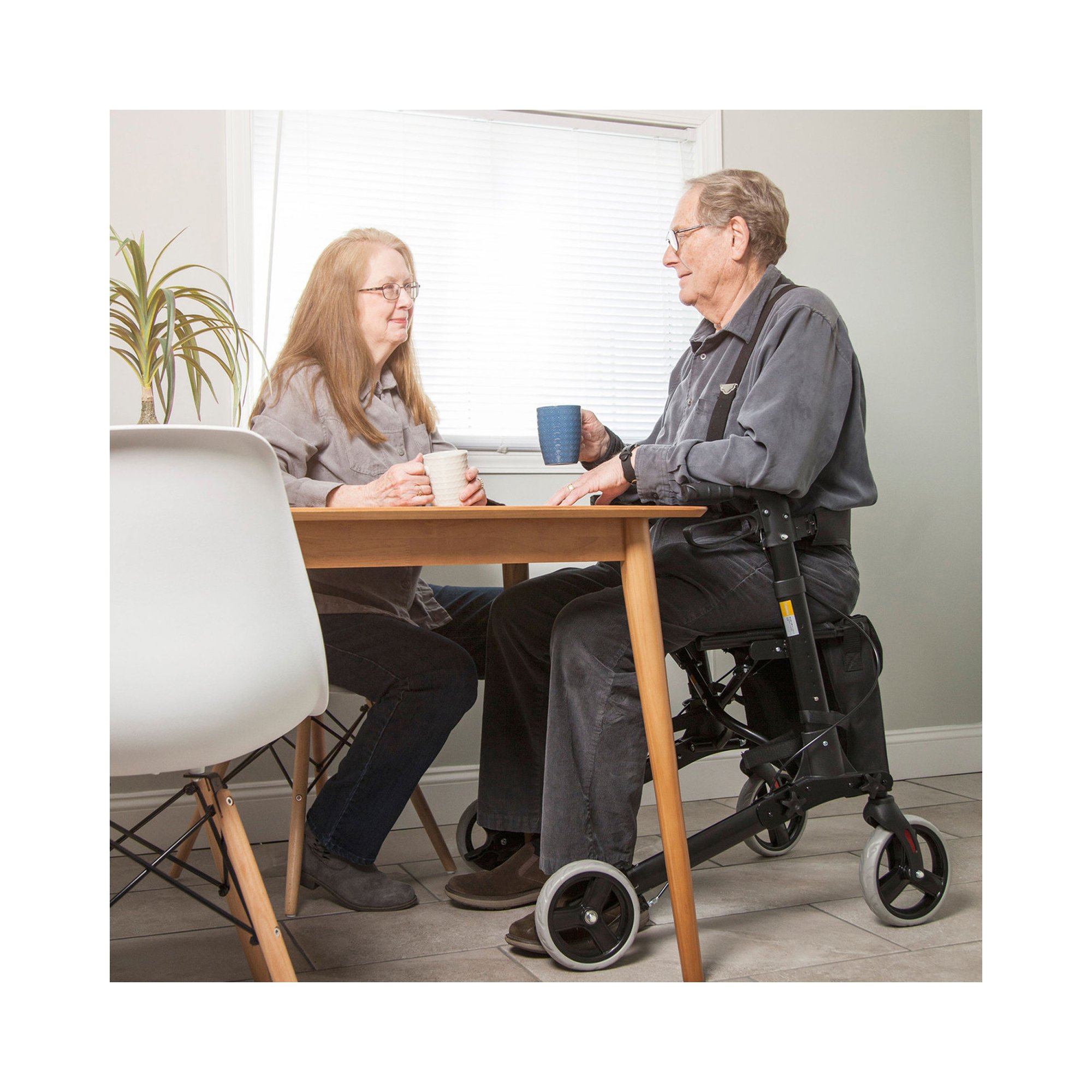 Mabis Healthcare 501-5012-4100 - HealthSmart® Gateway Four-Wheel Rollator, 31 to 36 Inch Handle Height - 1/Each