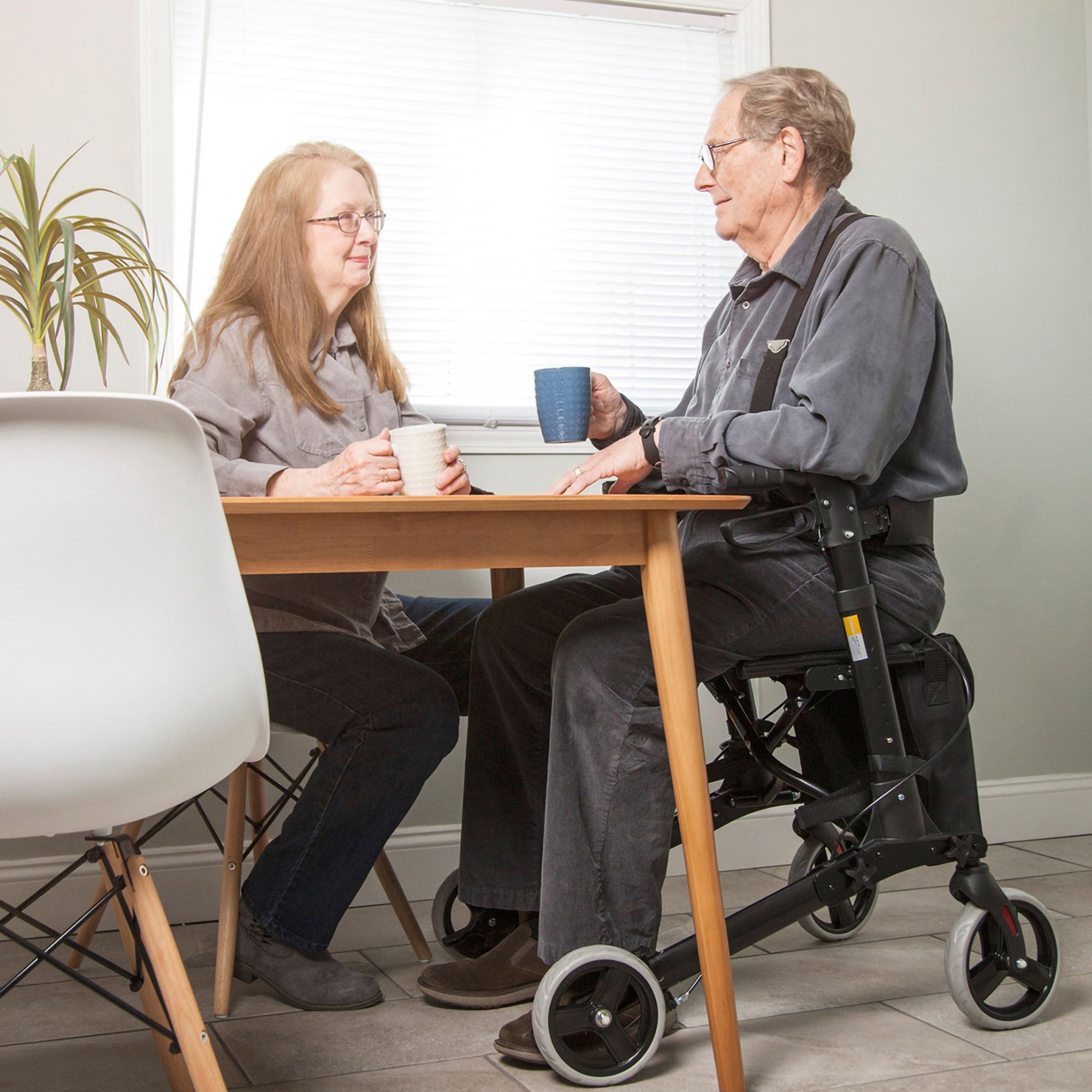 Mabis Healthcare 501-5012-4100 - HealthSmart® Gateway Four-Wheel Rollator, 31 to 36 Inch Handle Height - 1/Each