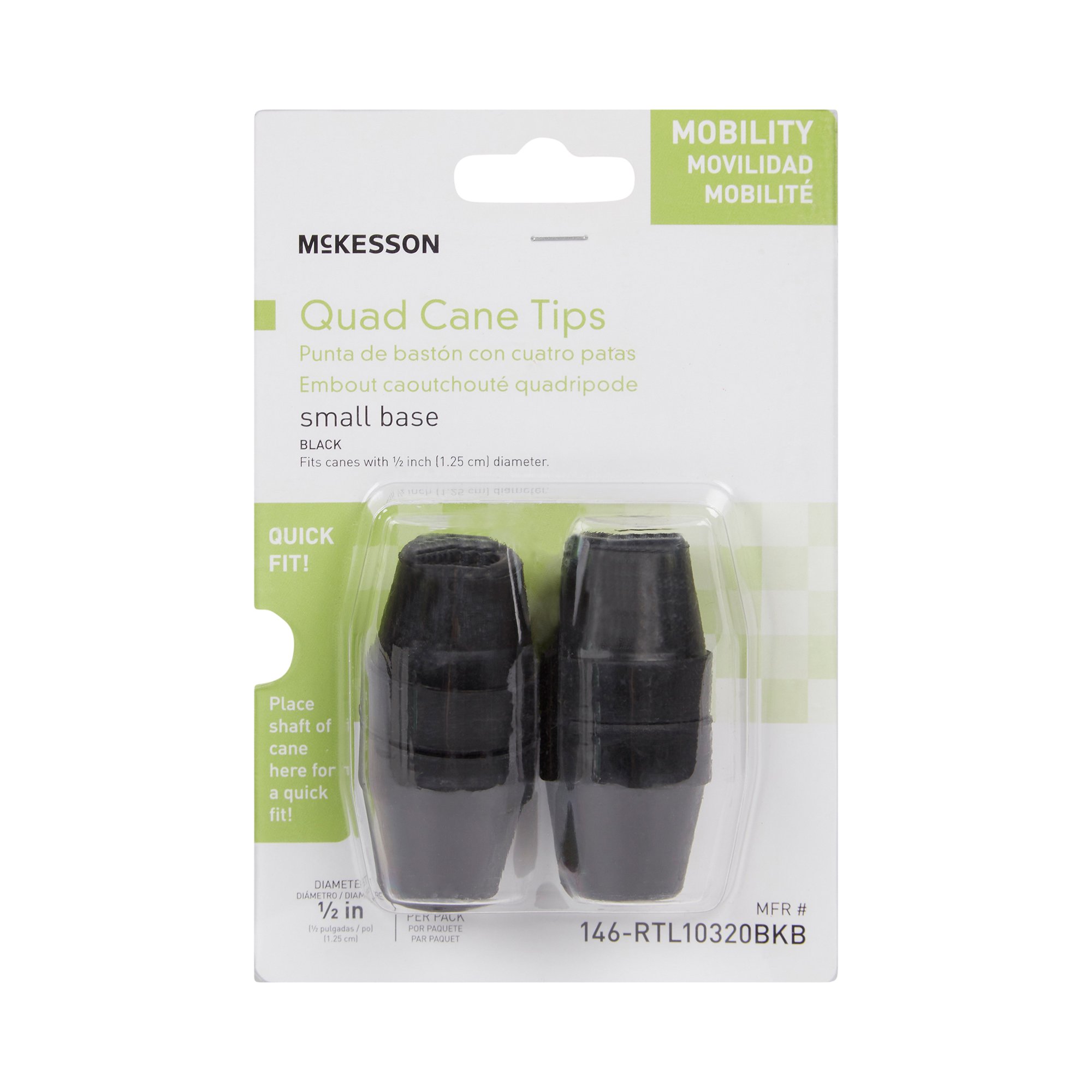 McKesson Brand - 146-RTL10320BKB McKesson Quad Cane Tips