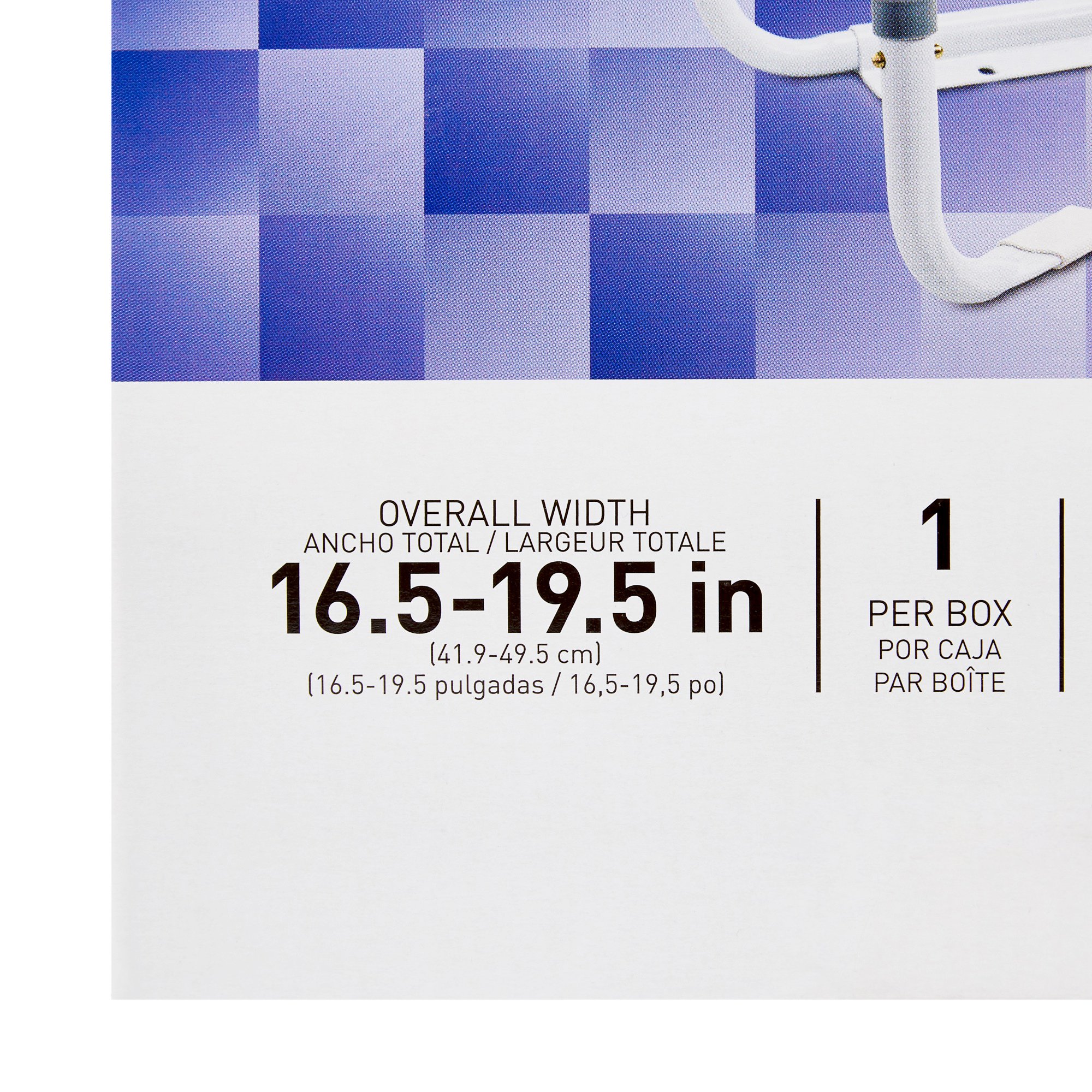 McKesson Brand 146-RTL12087 - McKesson Toilet Safety Rail, White Steel, Width-Adjustable - 1/Each, 2/Case