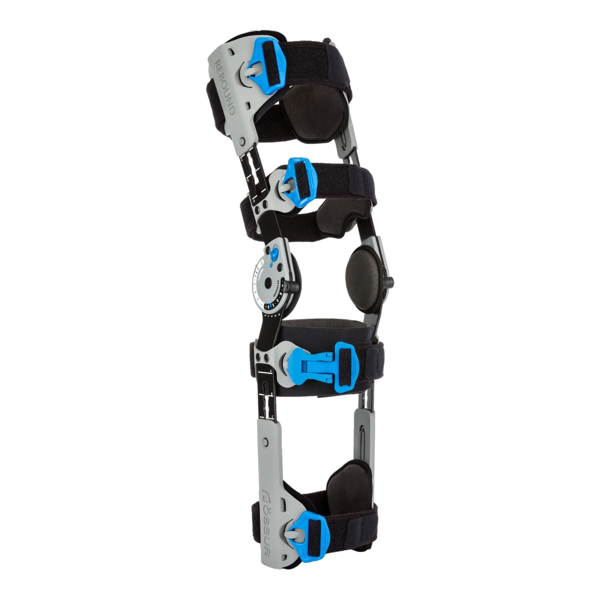 Ossur - B-8381480 Post-Op Knee Brace Ossur® Rebound® One Size Fits Most Buckle Closure / D-Ring / Hook and Loop Strap 16 to 32 Inch Thigh Circumference Left or Right Knee