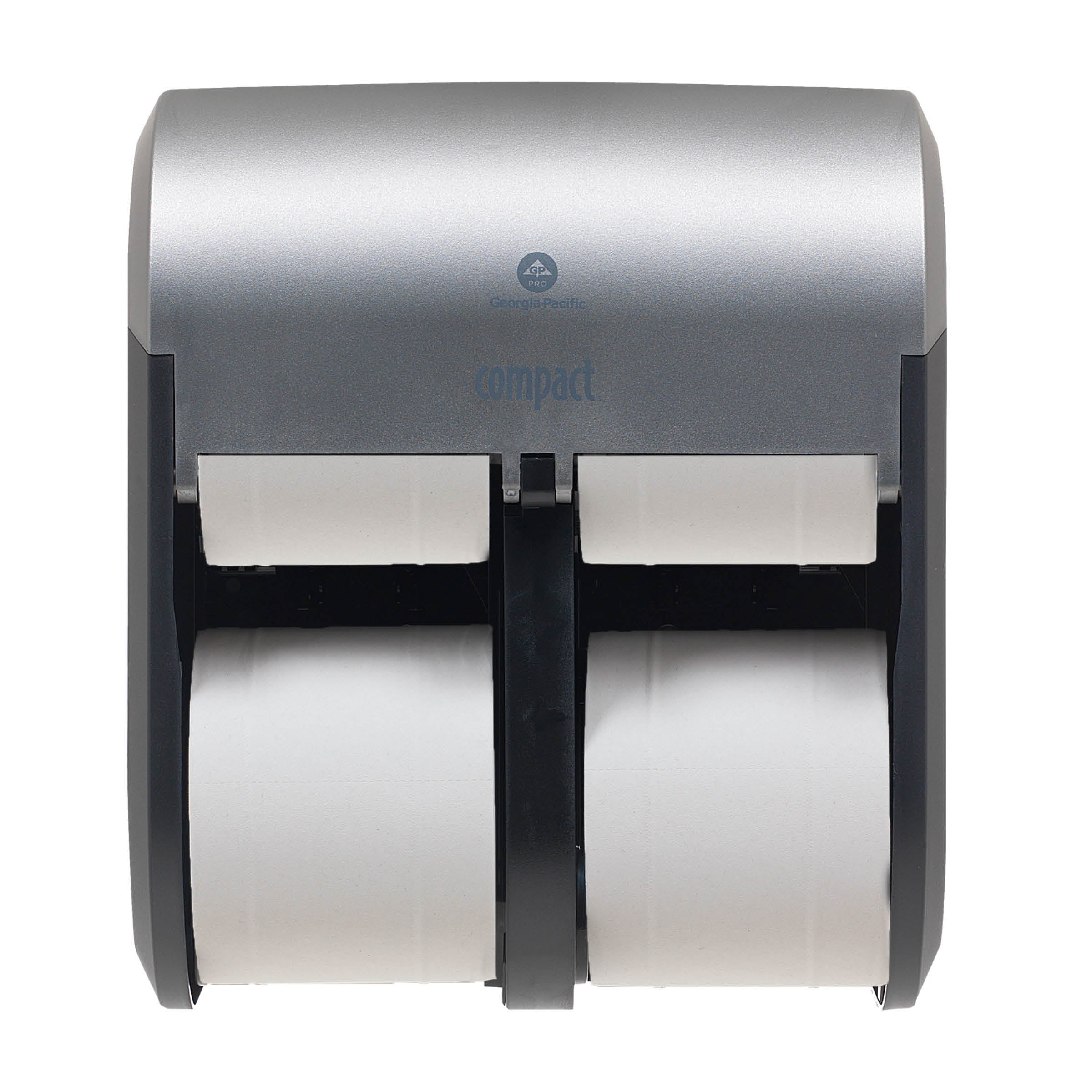 Georgia-Pacific Consumer Products LP - 56746A Toilet Tissue Dispenser Compact® 4-Roll Quad Faux Stainless Touch Free Wall Mount