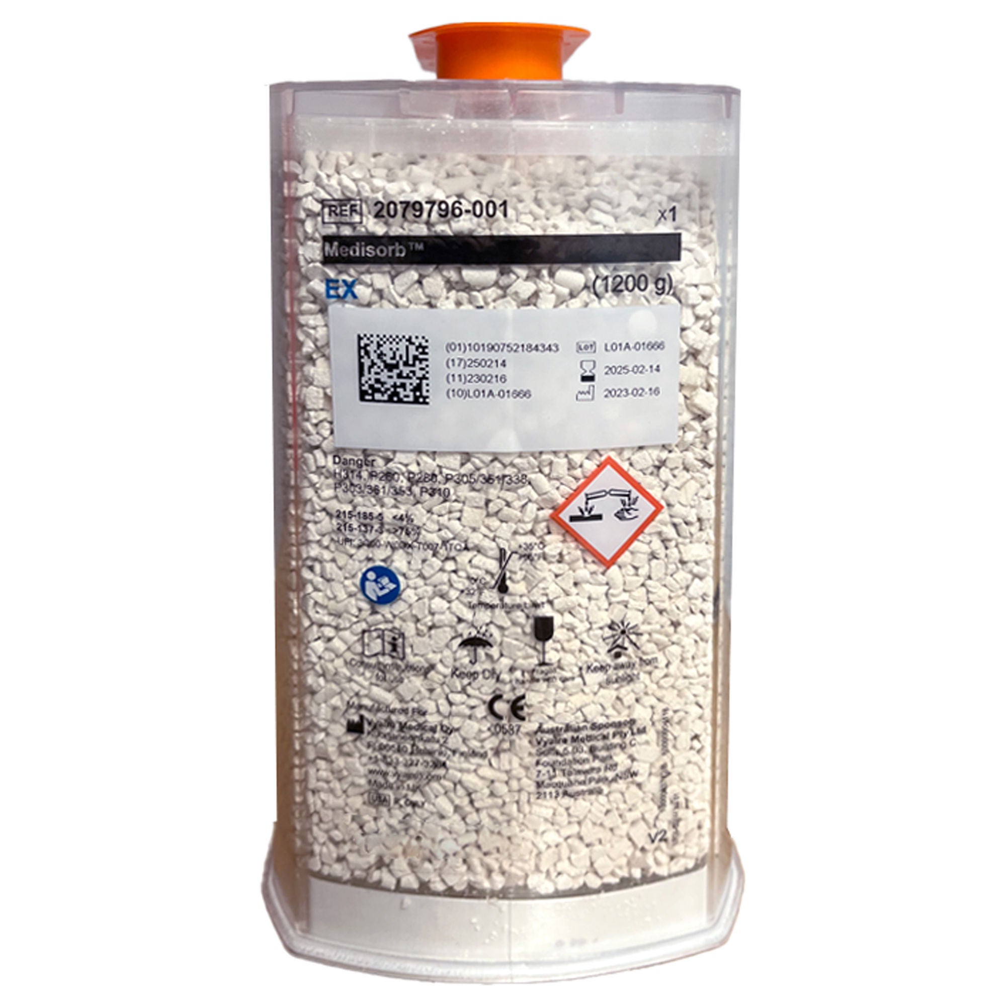 Sun Med - 2079796-001 CO2 Absorbent Medisorb® EX Canister 1.2 kg Calcium Hydroxide / Sodium Hydroxide