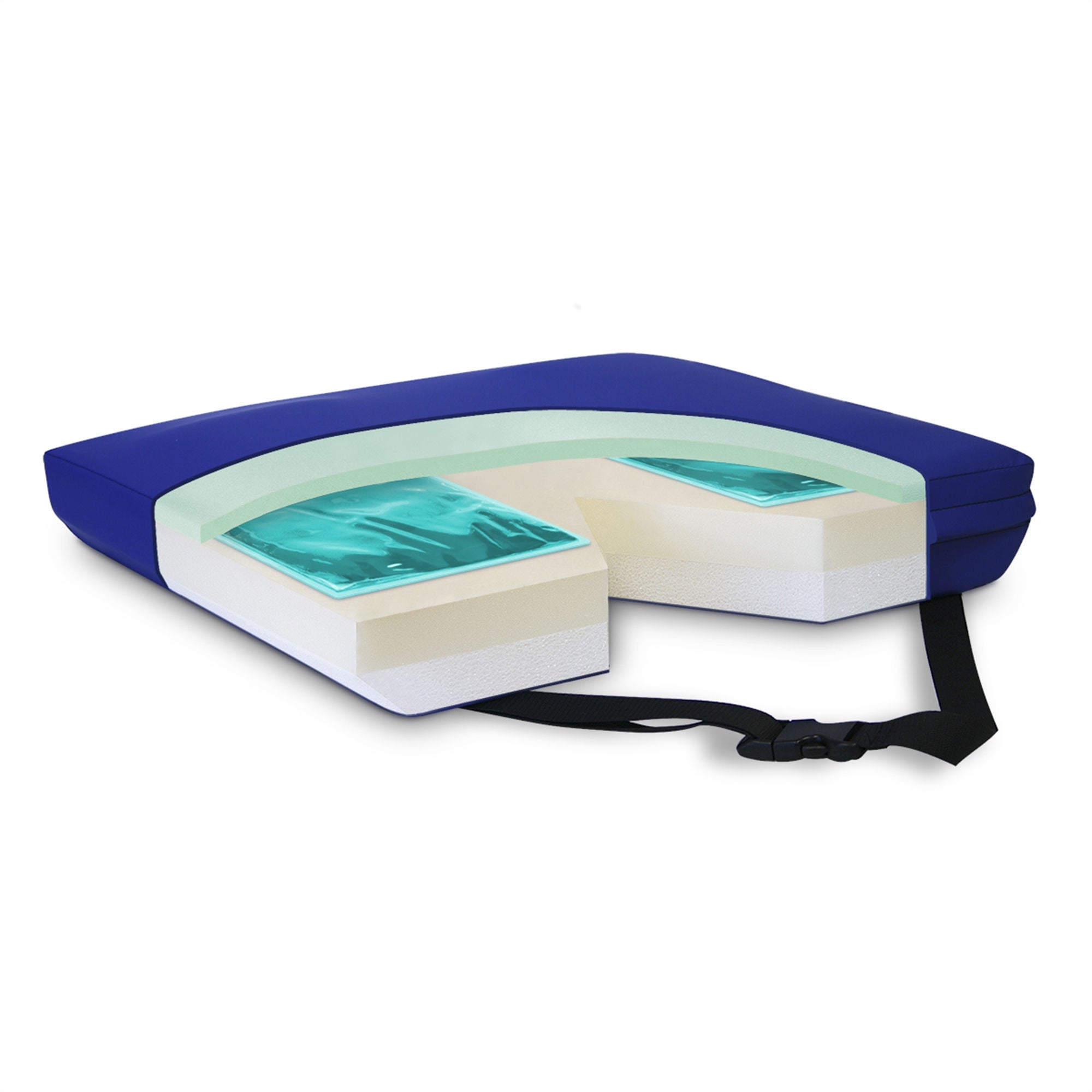 New York Orthopedic - 9599-GC-221803 Coccyx Relief Seat Cushion APEX CORE™ 22 W X 18 L X 3 D Inch Foam / Gel
