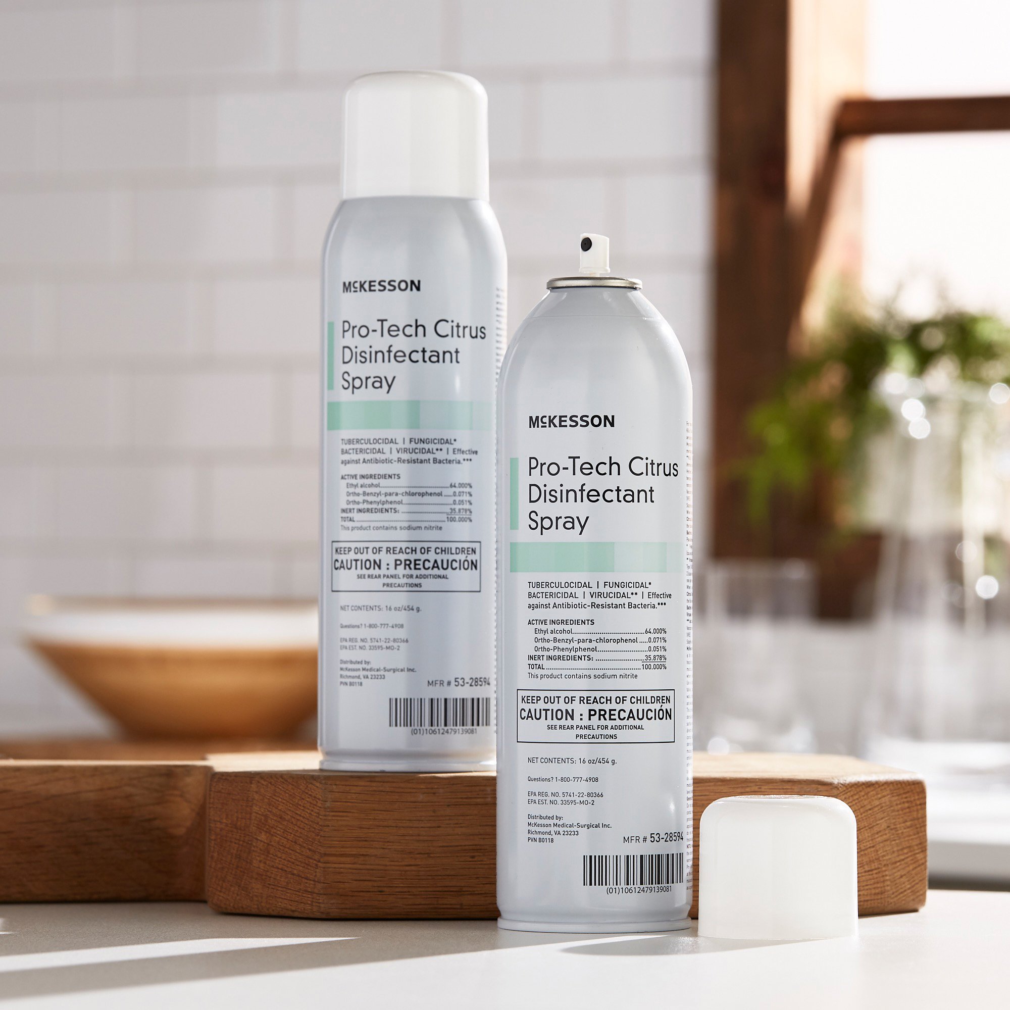 McKesson Brand 53-28594 - McKesson Pro-Tech Surface Disinfectant Cleaner Alcohol-Based Liquid Citrus Scent - 1/Each, 12/Case