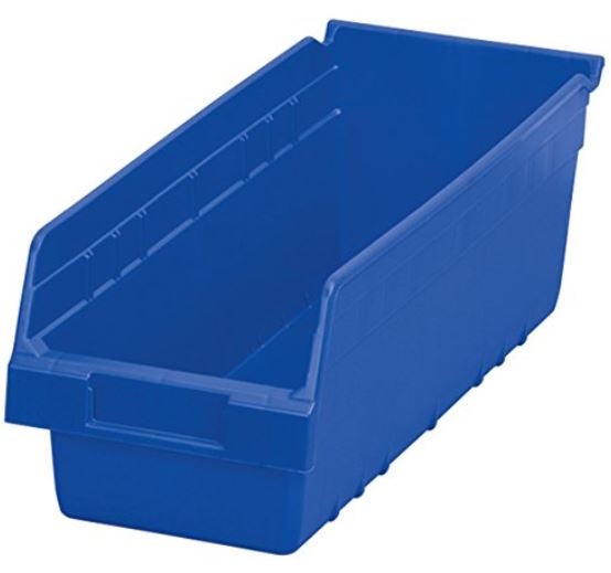 Akro-Mils - 30098BLUE Storage Bin ShelfMax® Blue Plastic 6 X 6-3/4 X 18 Inch