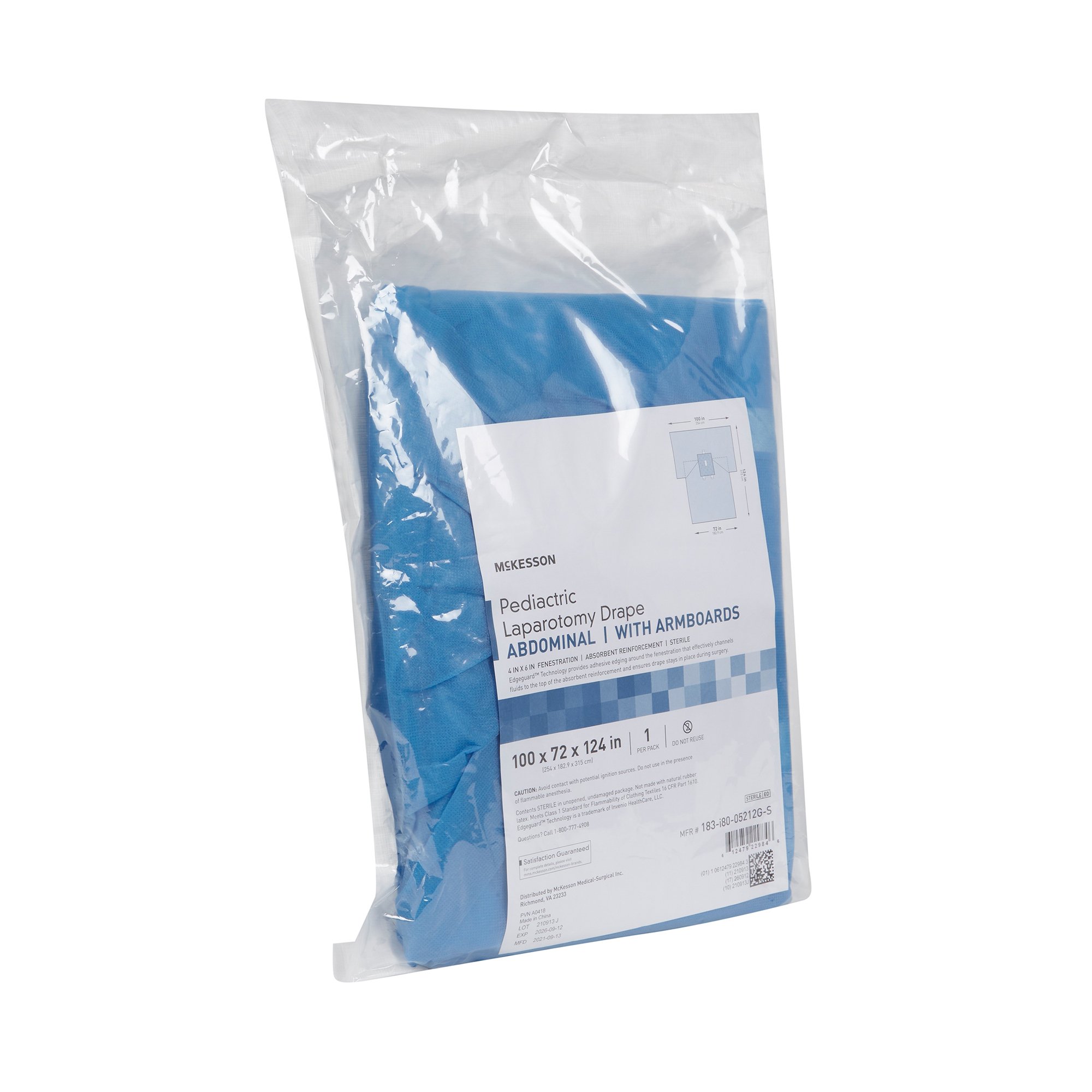 McKesson Brand 183-I80-05212G-S - McKesson Sterile Pediatric Laparotomy Drape, 100 x 72 x 124 Inch - 1/Pack, 10/Case