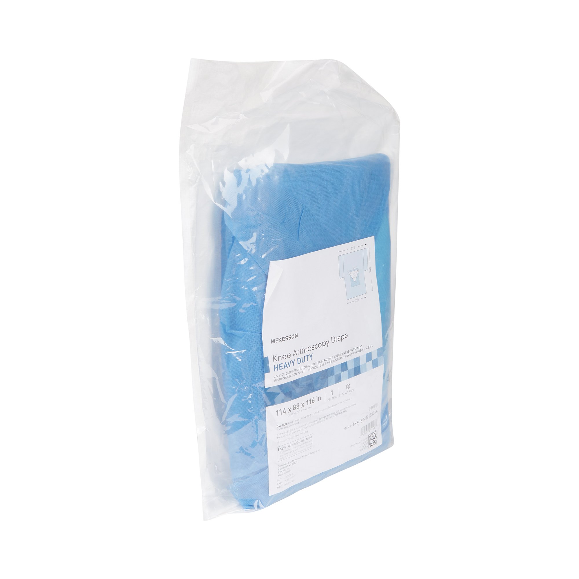 McKesson Brand 183-I80-09153G-S - McKesson Sterile Heavy-Duty Knee Arthroscopy Drape, 114 x 88 x 116 Inch - 1/Pack, 8/Case