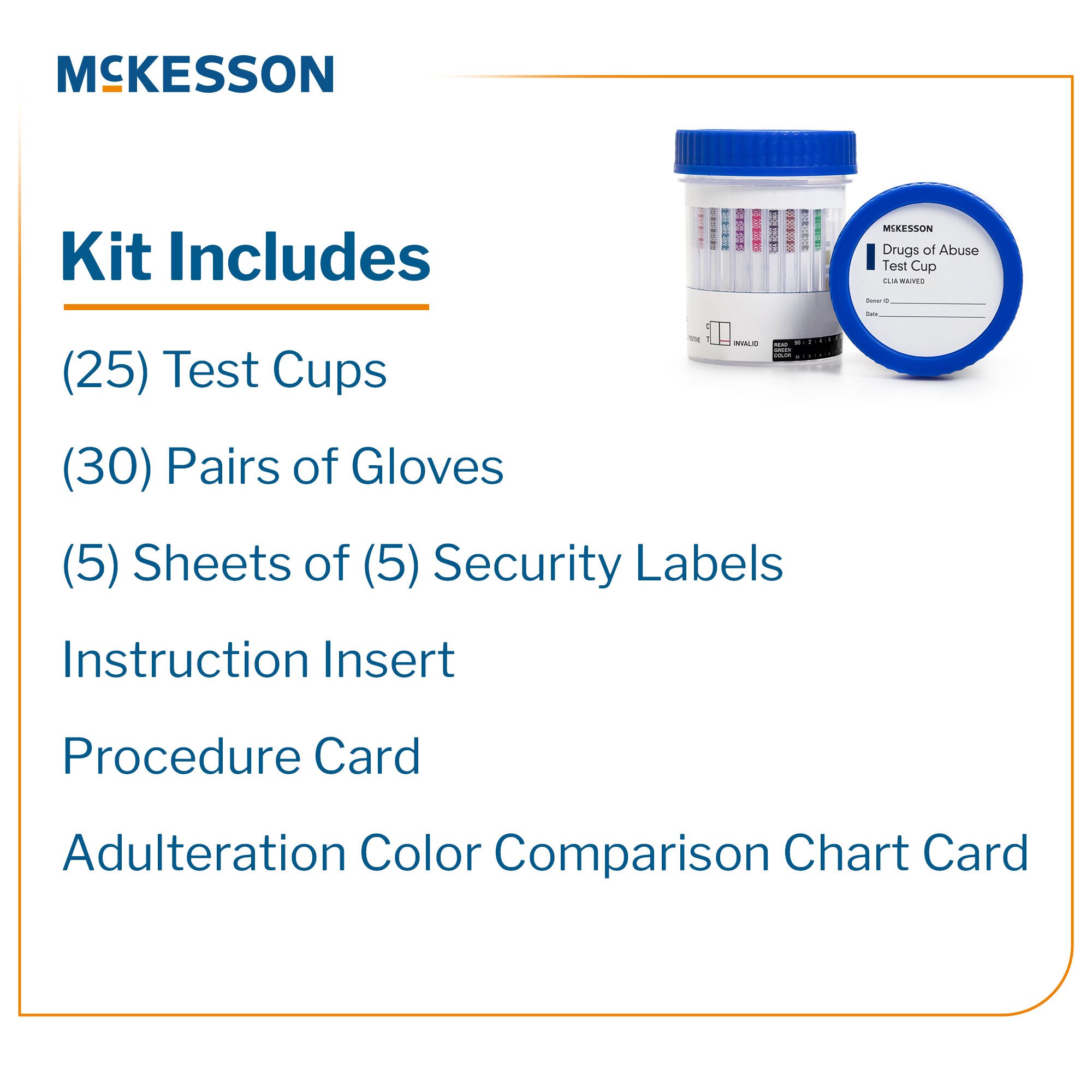 McKesson Brand - 16-1145A3 McKesson 14-Drug Panel with Adulterants Drugs of Abuse Test