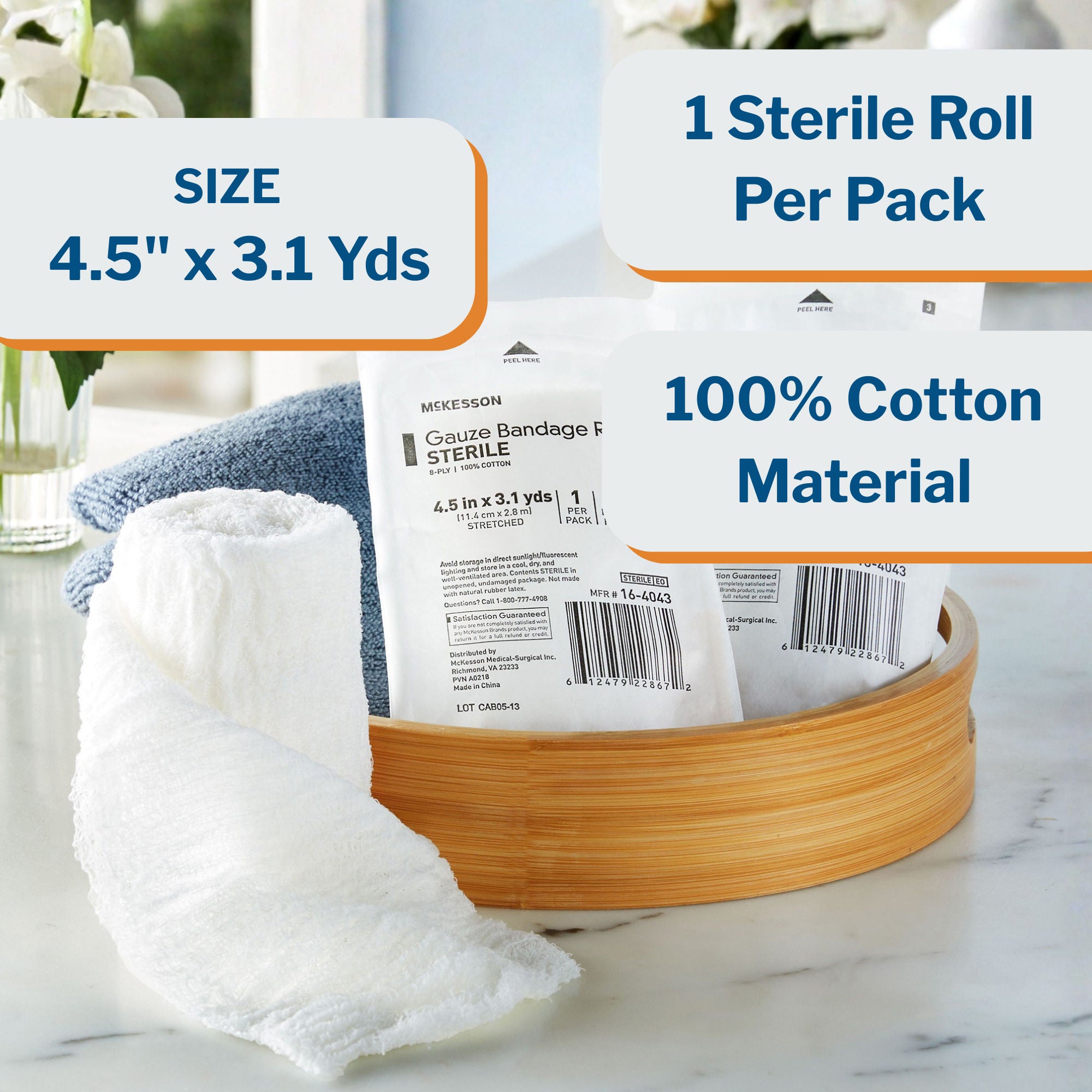 McKesson Fluff Bandage Roll 16-4043 by McKesson Brand