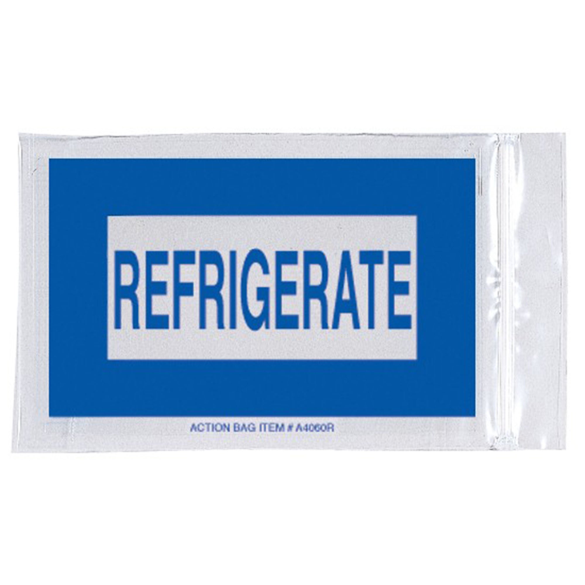 Action Health - 85251040654 Reclosable Bag 4 X 6 Inch Plastic Clear / Blue Zipper Closure