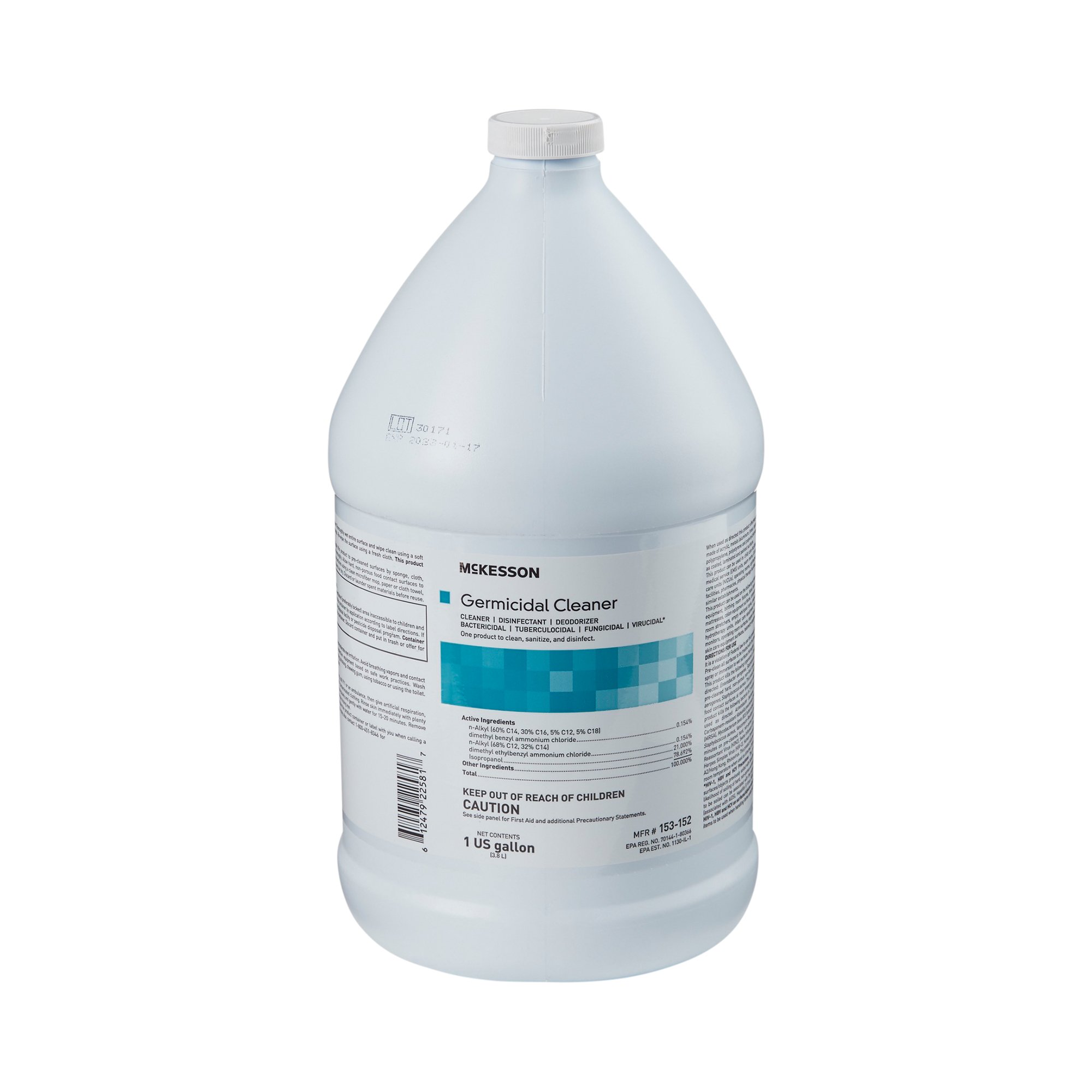 McKesson Brand 153-152 - McKesson Germicidal Surface Disinfectant Cleaner, Jug, 1 gal. - 1/Each, 4/Case
