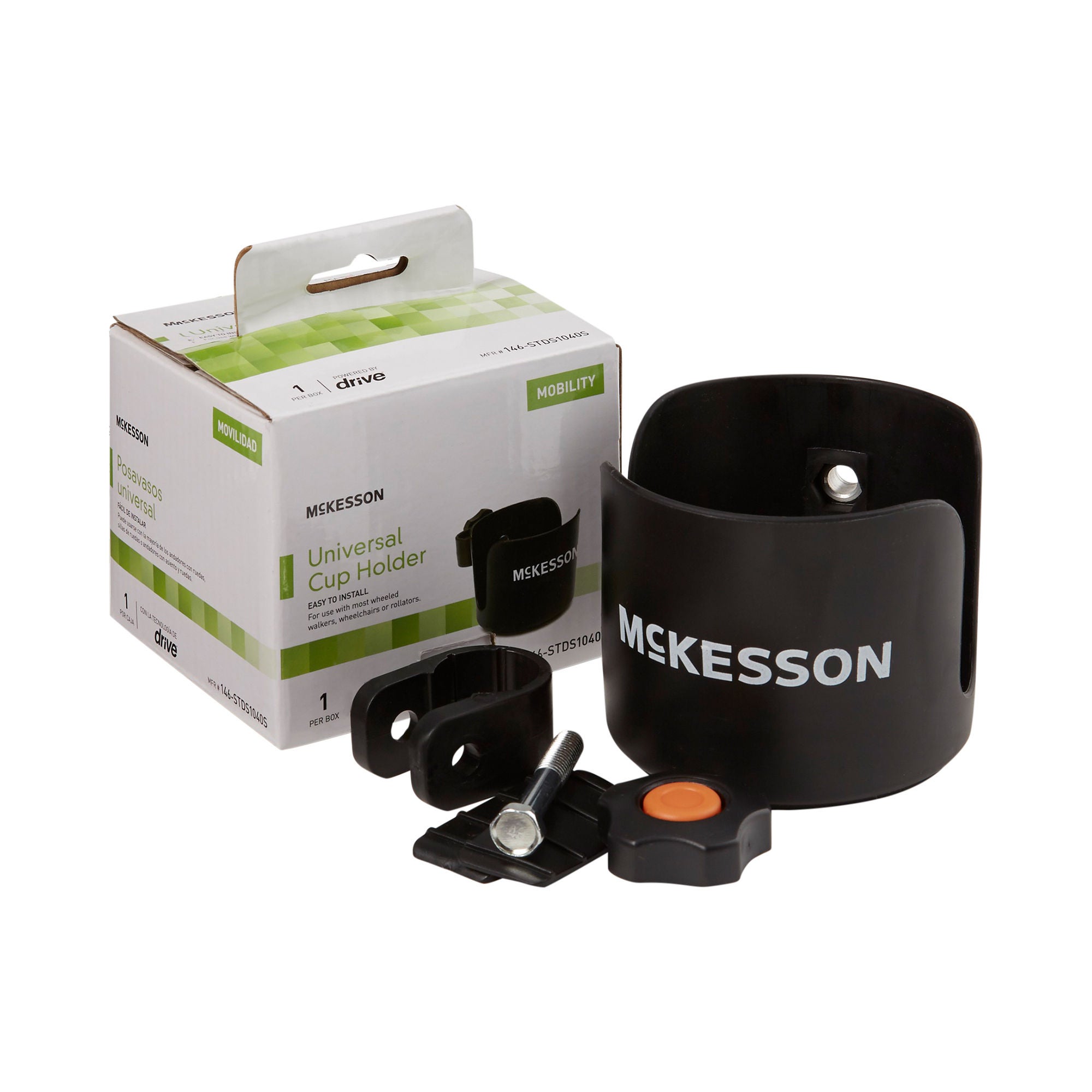McKesson Brand - 146-STDS1040S McKesson Universal Cup Holder For Rollator / Walker / Wheelchair