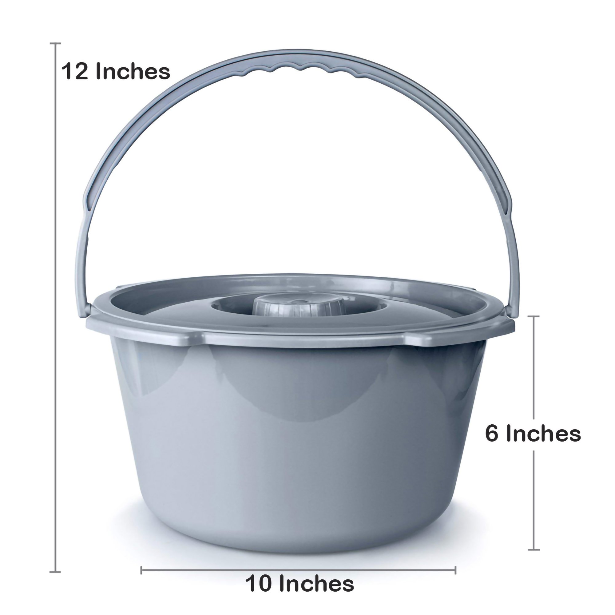 McKesson Brand - 146-11106 McKesson Commode Bucket With Metal Handle And Cover