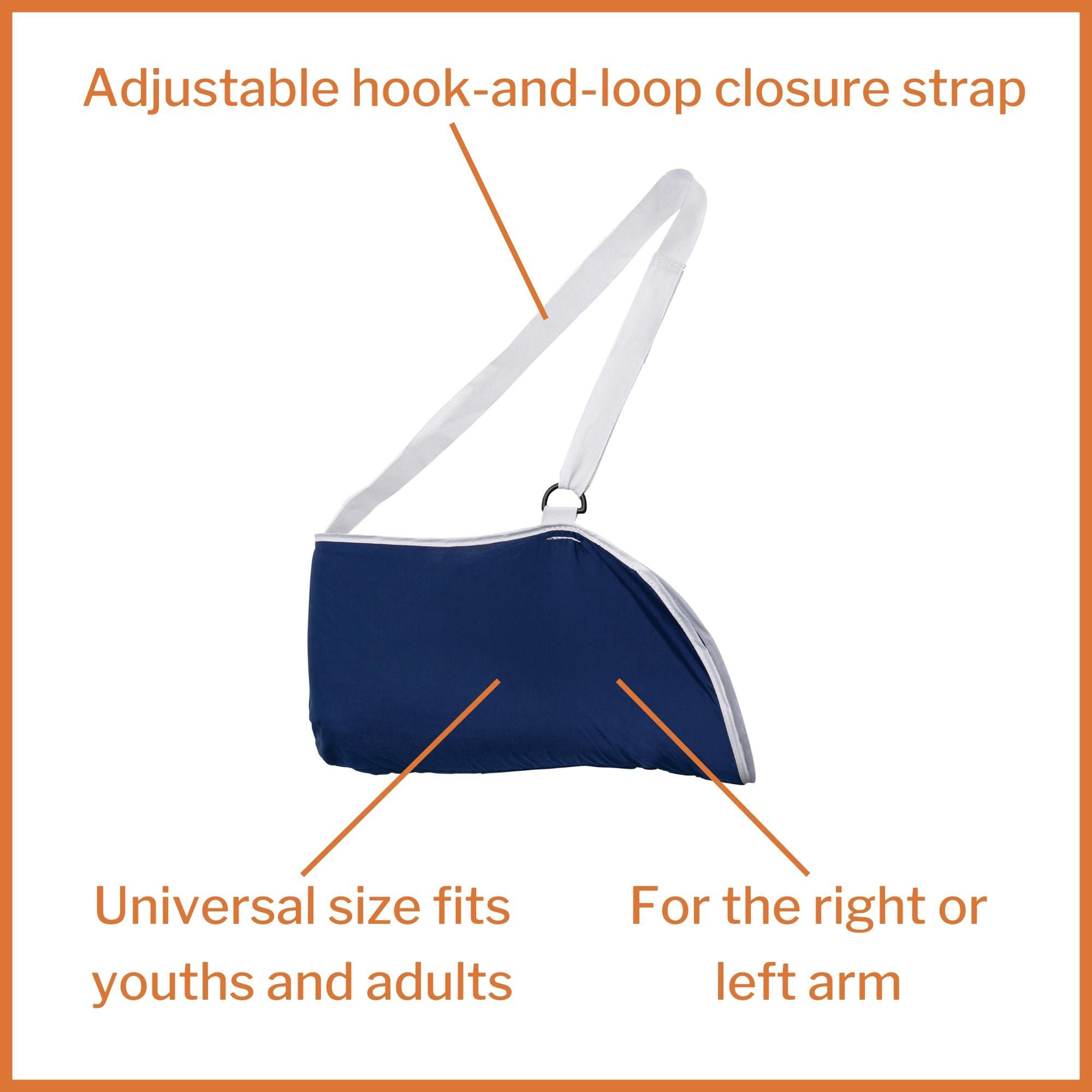 McKesson Brand - 146-RTLPC23278 McKesson Universal Blue Cotton / Polyester Arm Sling