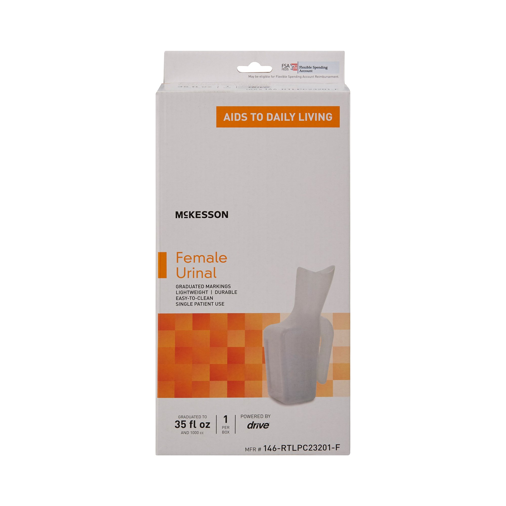 McKesson Brand - 146-RTLPC23201-F McKesson Female Urinal without Cover