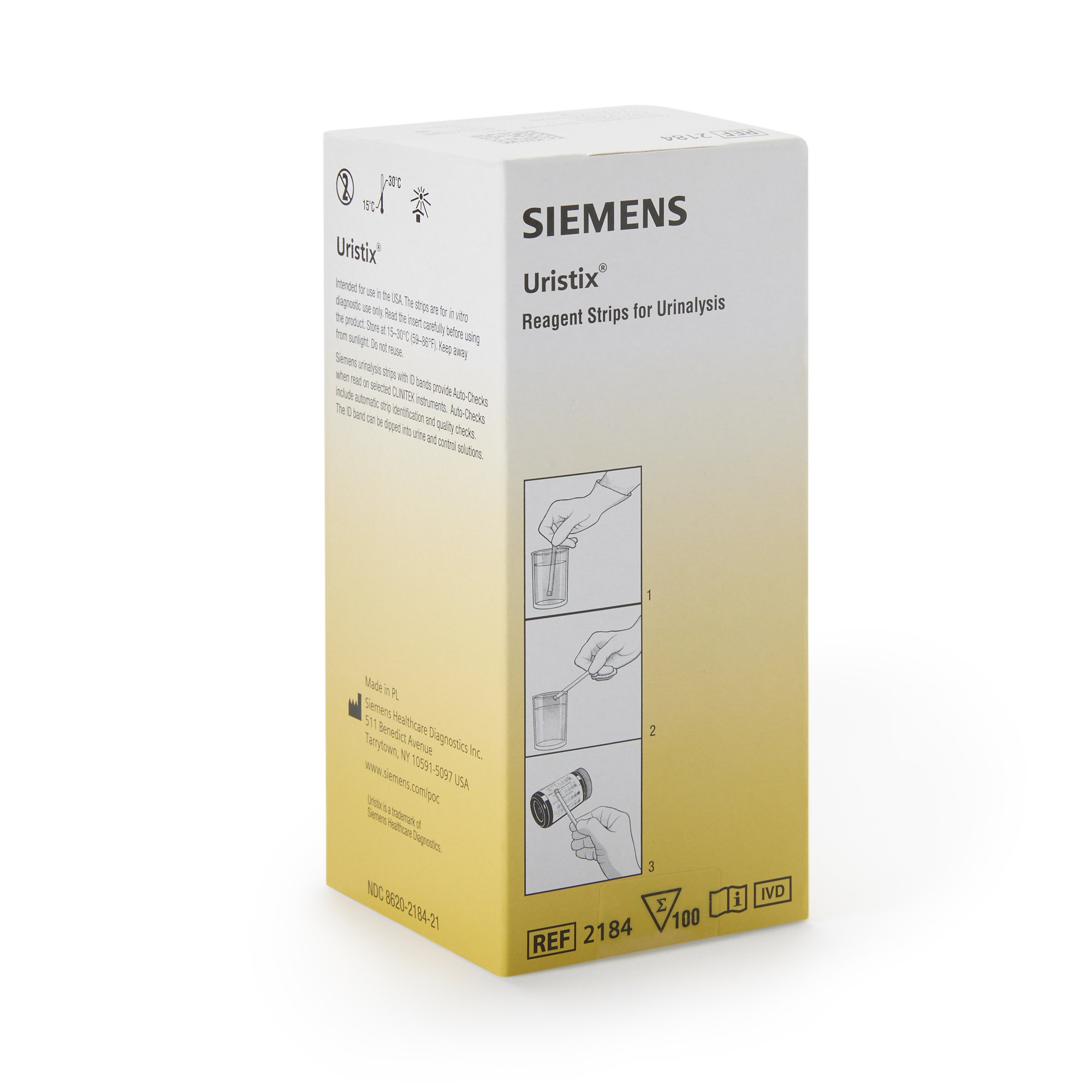 Siemens - 10339520 Uristix® Urinalysis Reagent for Glucose and Protein tests