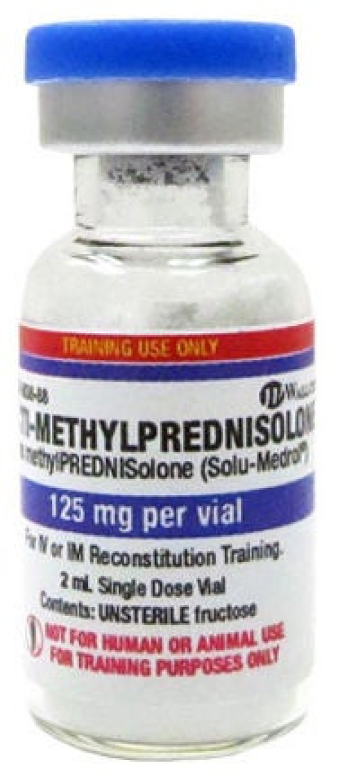 Wallcur - 481ML Clinical Training Medication Practi-Methylprednisolone™ Powder Vial 2 mL