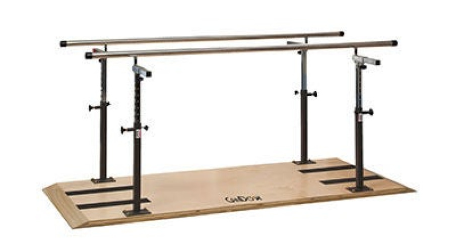 Fabrication Enterprises - 15-4240 Parallel Bars CanDo® Stainless Steel Adjustable Handrails 120 X 26 X 18 Inch