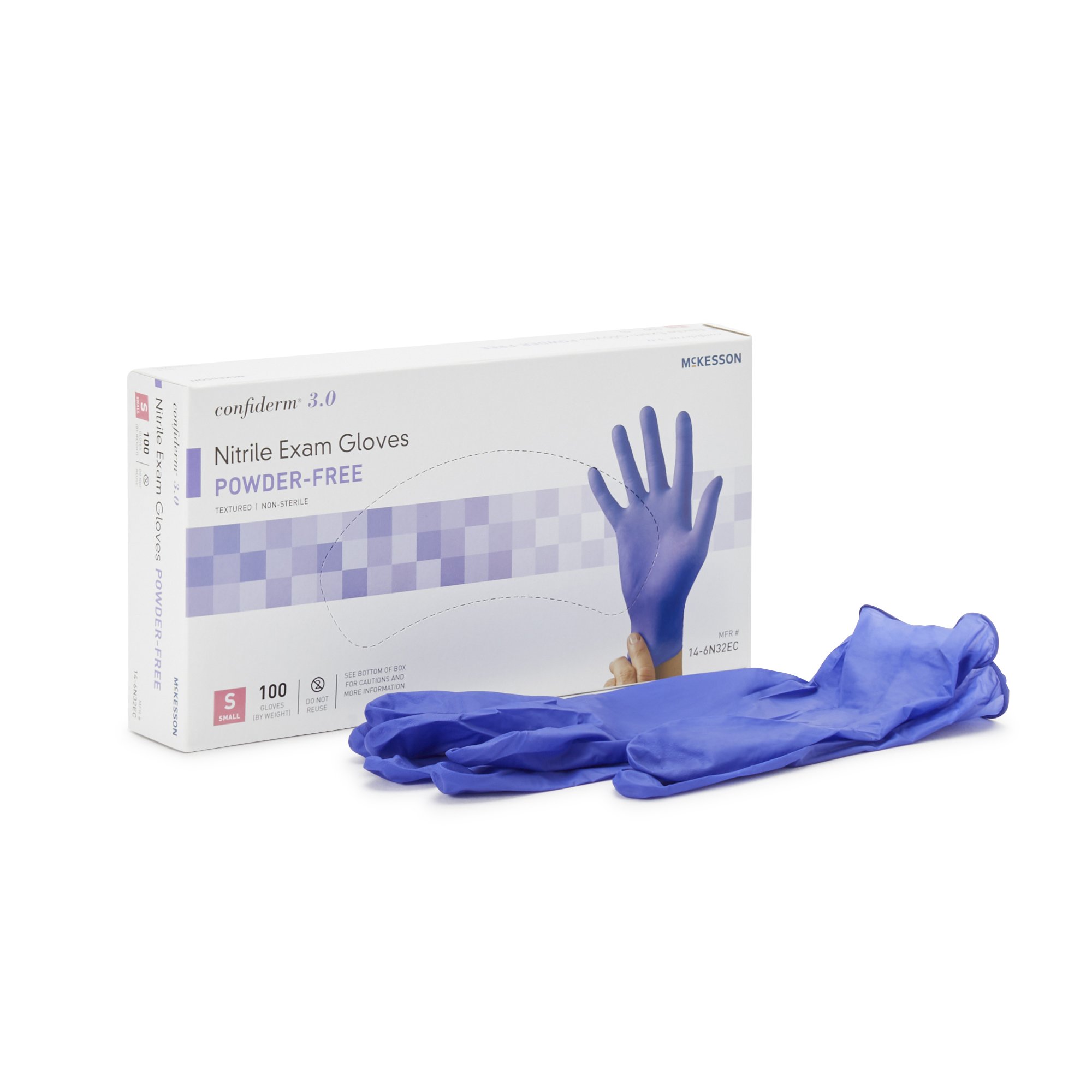 McKesson Brand - 14-6N32EC McKesson Confiderm® 3.0 Nitrile Exam Glove