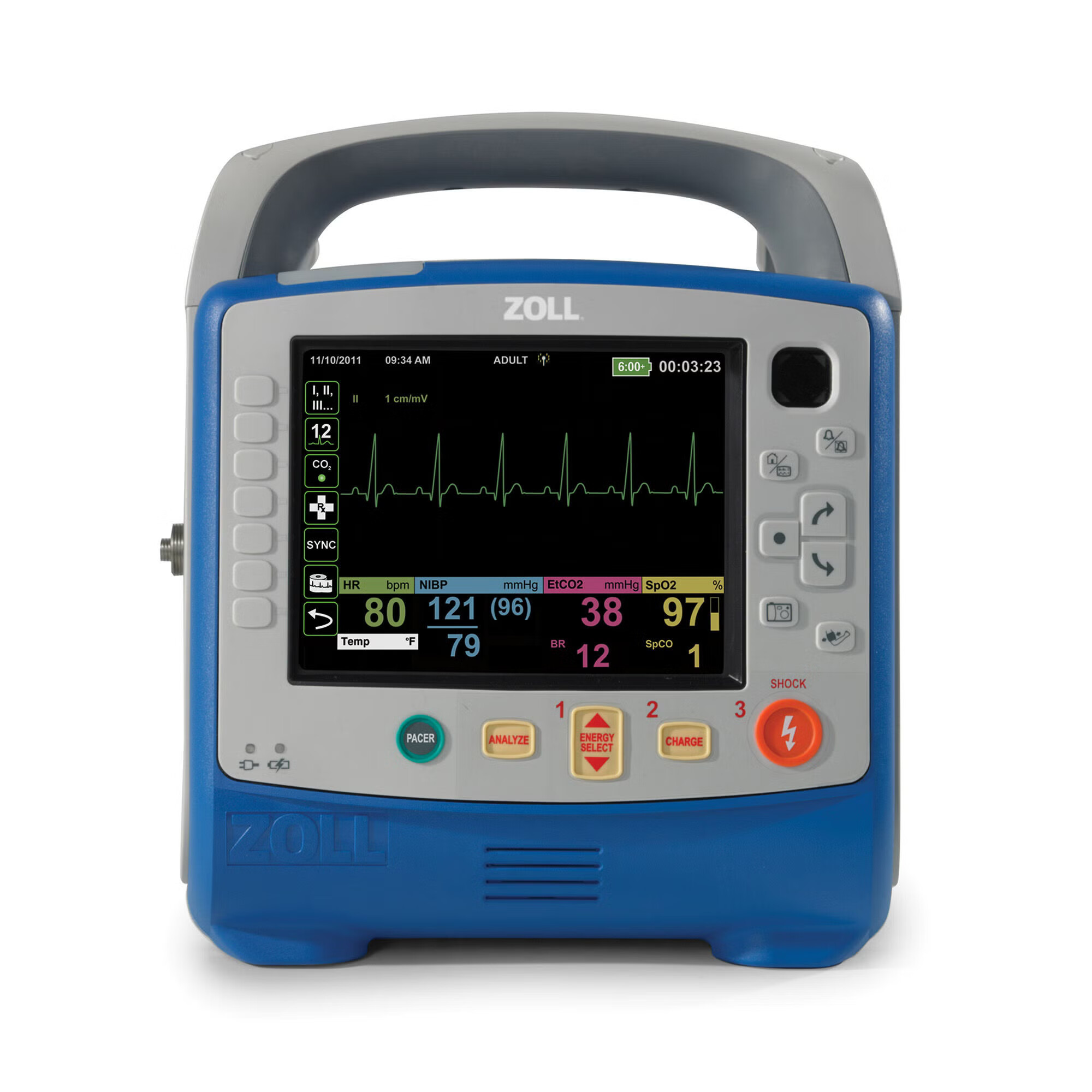 Zoll Medical - 601-2221011-01 Patient Monitor X Series® Monitoring ECG, NIBP, Pacing, SpO2 AC Power / Battery Operated