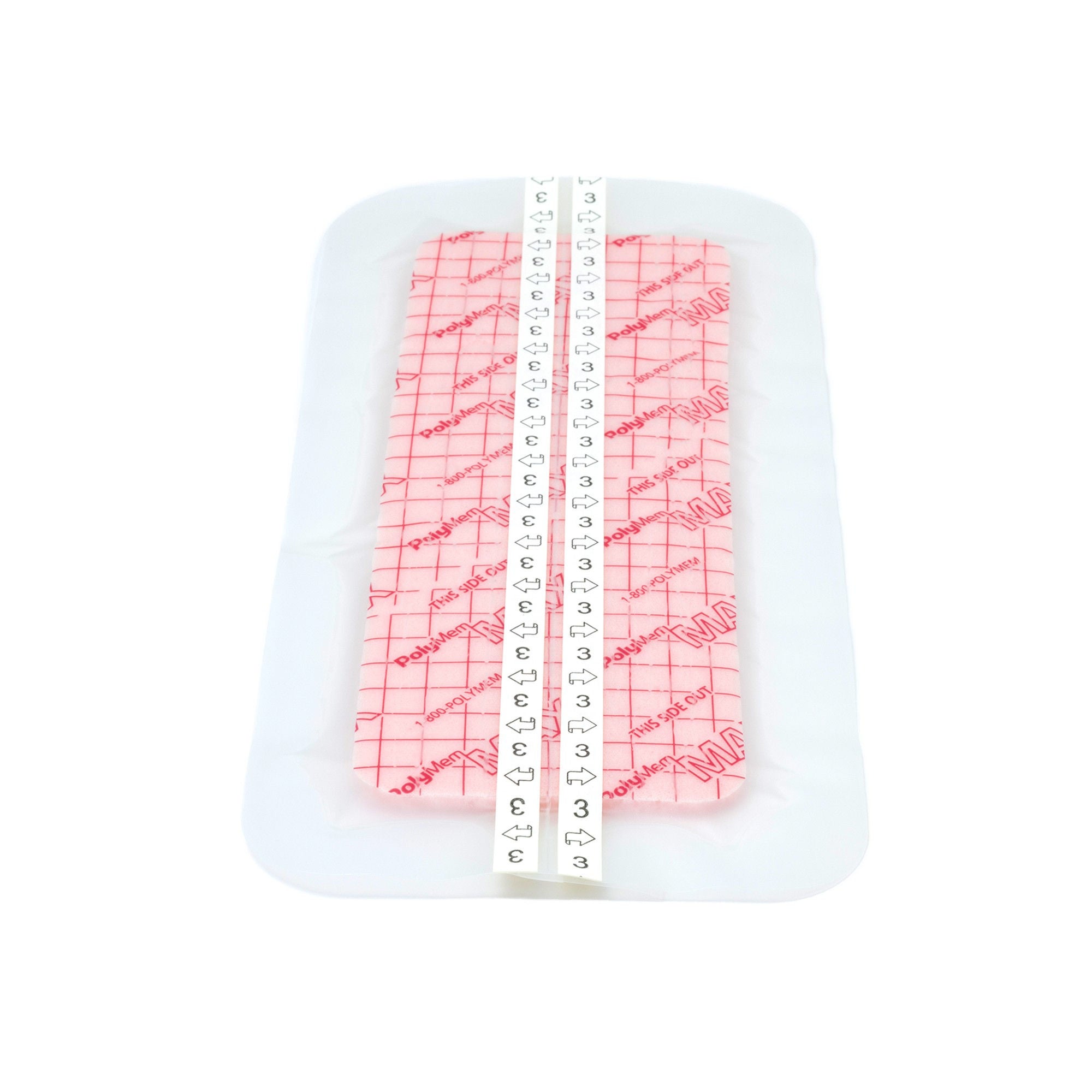 Ferris Manufacturing - 0512 Foam Dressing PolyMem® Surgical Max 5-1/2 X 12-3/4 Inch With Border Film Backing Adhesive Rectangle Sterile