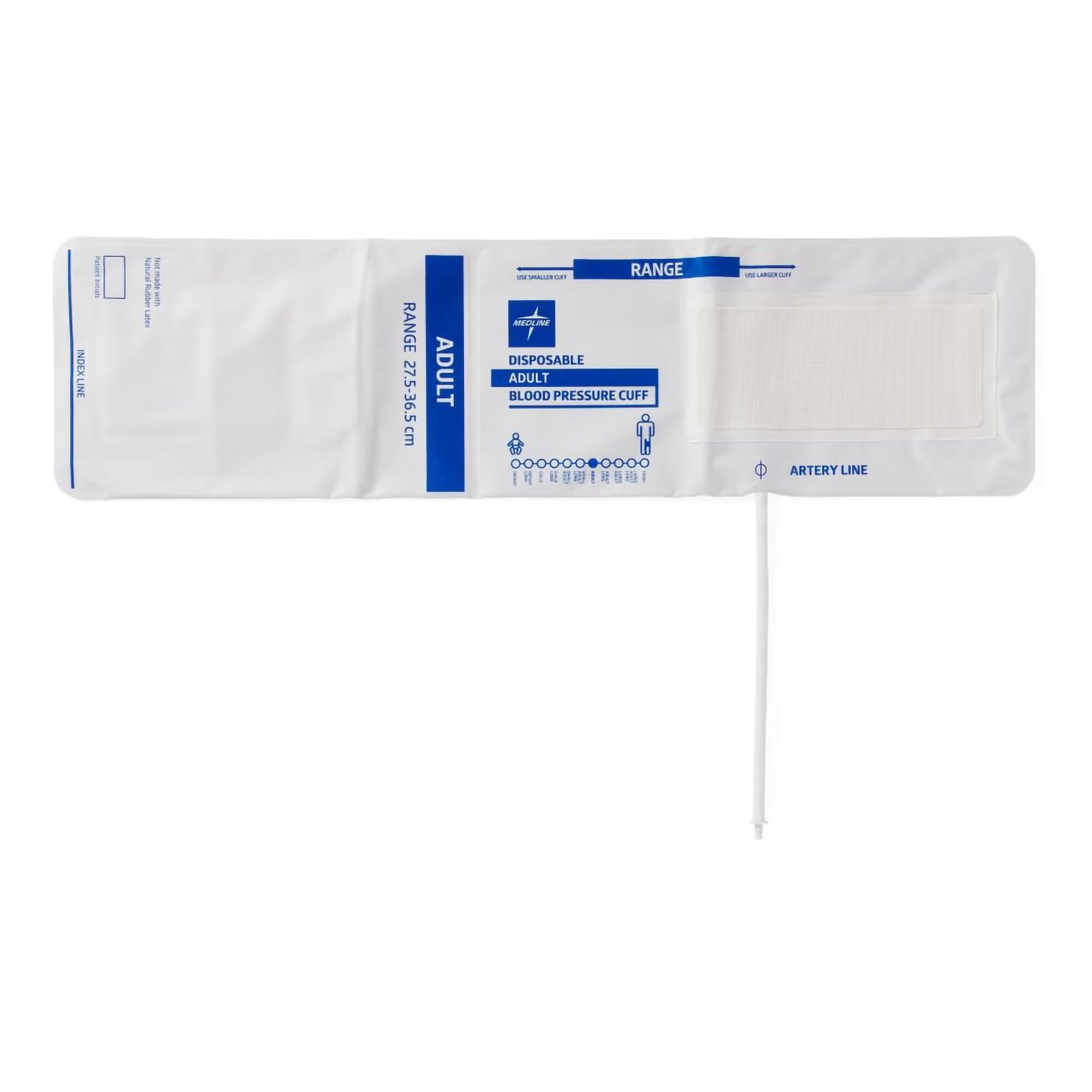 Medline - MDS9913HP Single Patient Use Blood Pressure Cuff Greensmart 25 to 34 cm Arm Polyester Fabric Cuff Adult Cuff