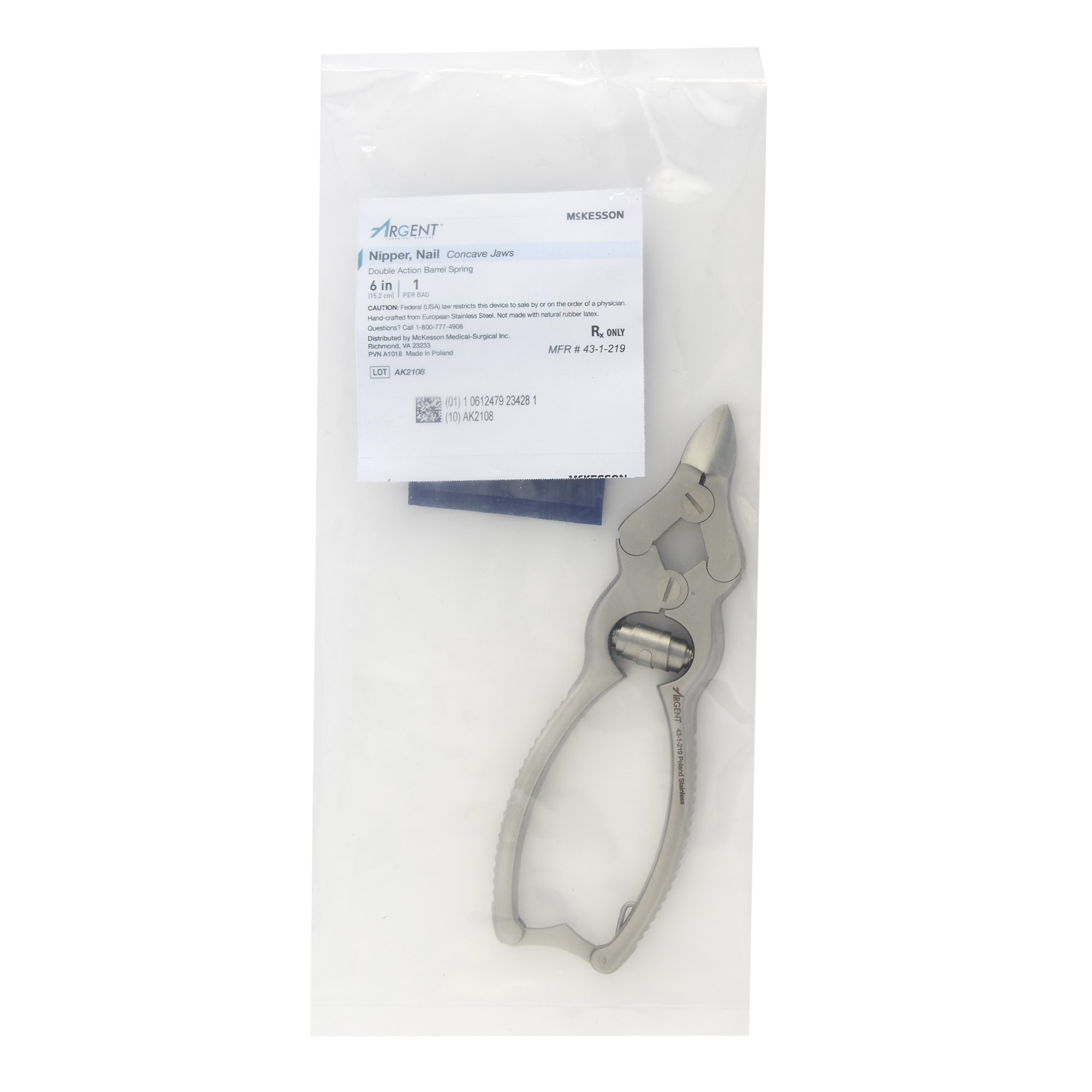 McKesson Brand 43-1-219 - McKesson Argent™ Nail Nipper - 1/Each