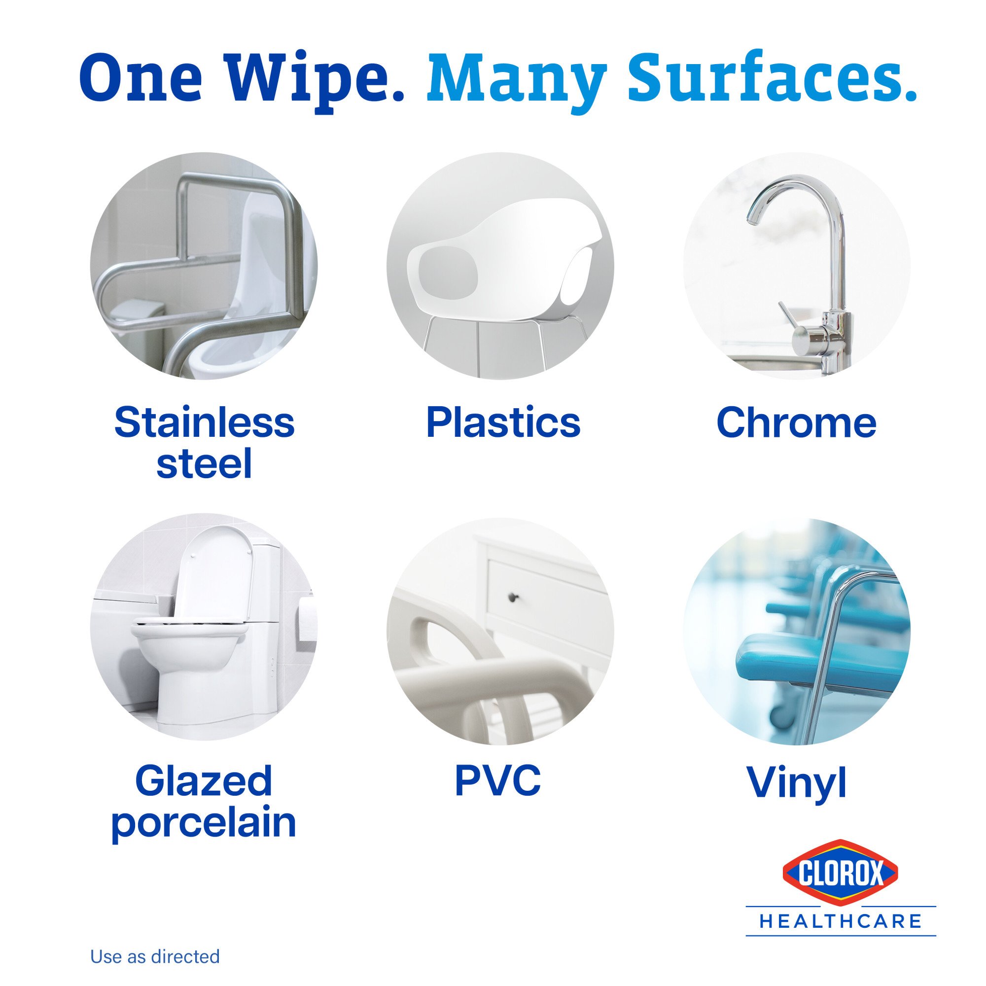 The Clorox Company 31757 - Clorox Healthcare® VersaSure® Cleaner Disinfectant Wipes, Canister - 1/Carton, 6/Case