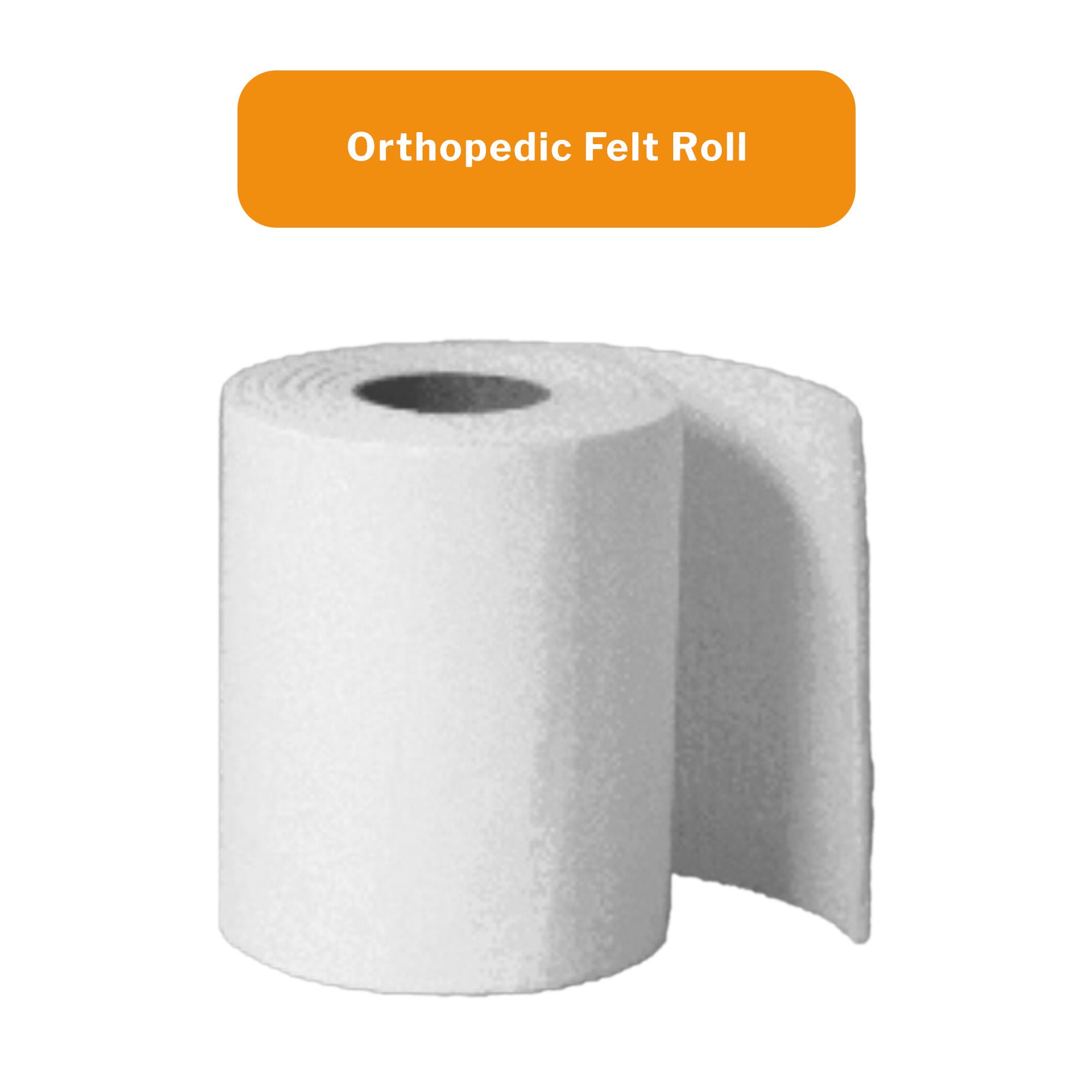 McKesson Brand - 9224 McKesson White Wool / Rayon Adhesive Orthopedic Felt Roll